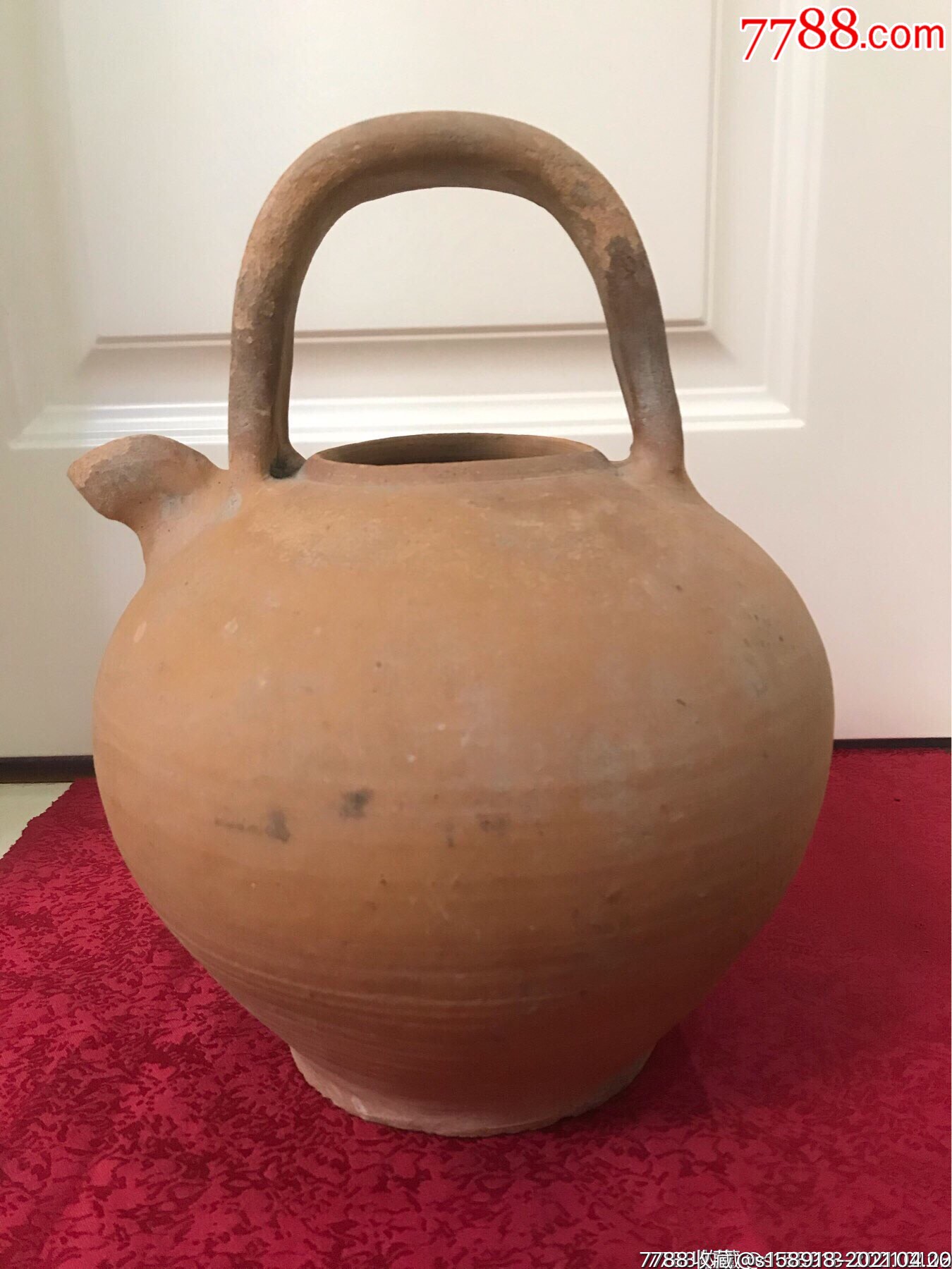 高古红陶全品大提梁壶