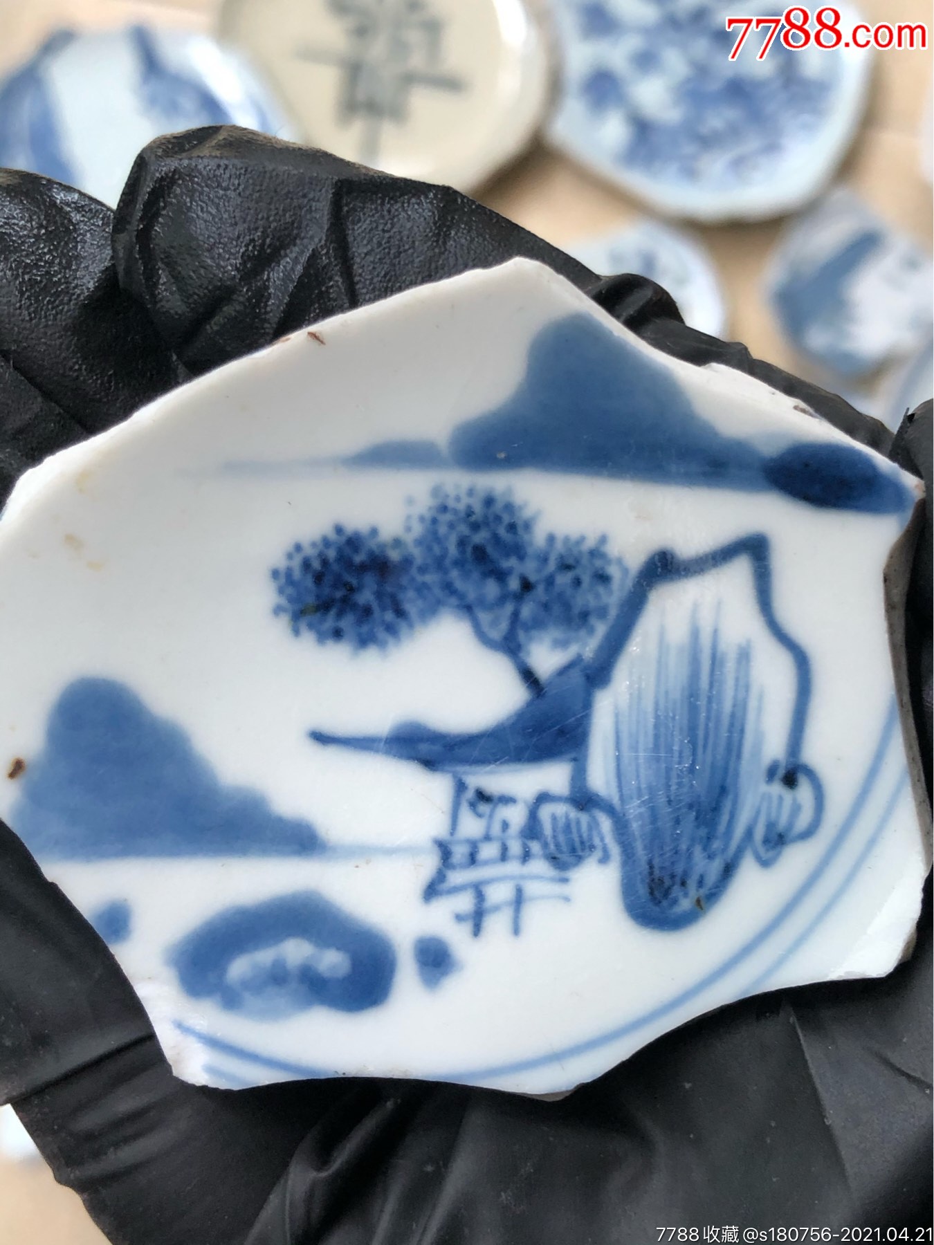 崇祯小山水_瓷片_亦古亦商【7788收藏__收藏热线】