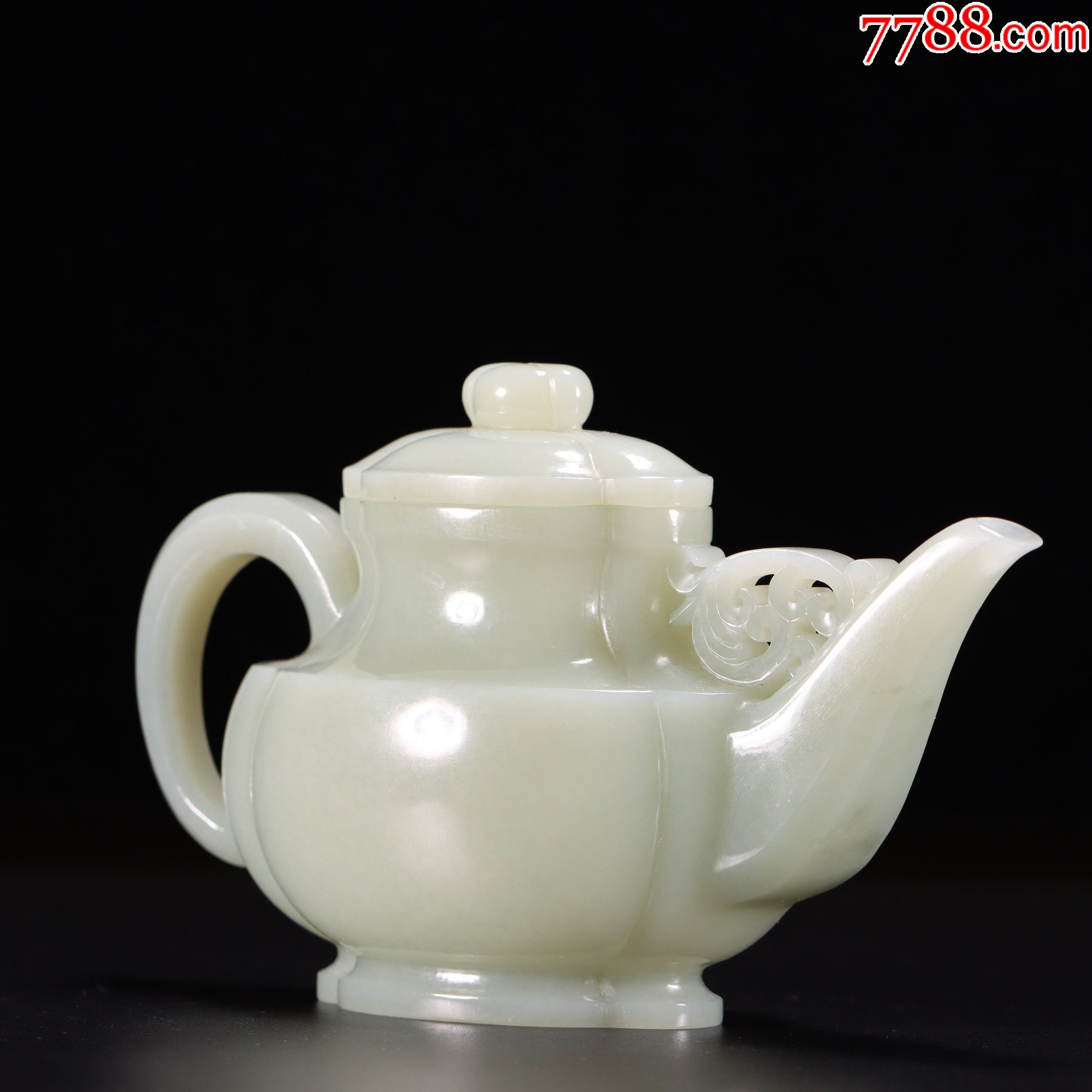 和田玉素面茶壶