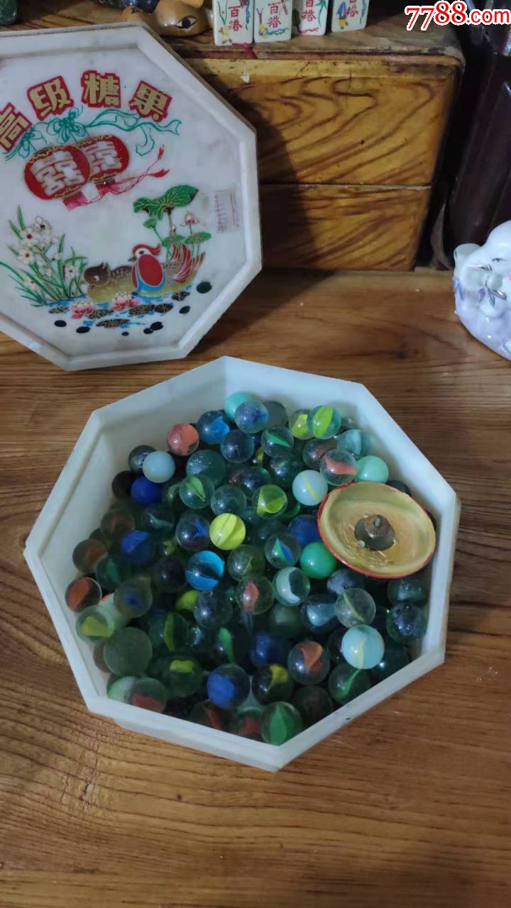 80后童年怀旧回忆~老玻璃弹珠玻璃球一组不解释原汁原味送老盒.第57弹
