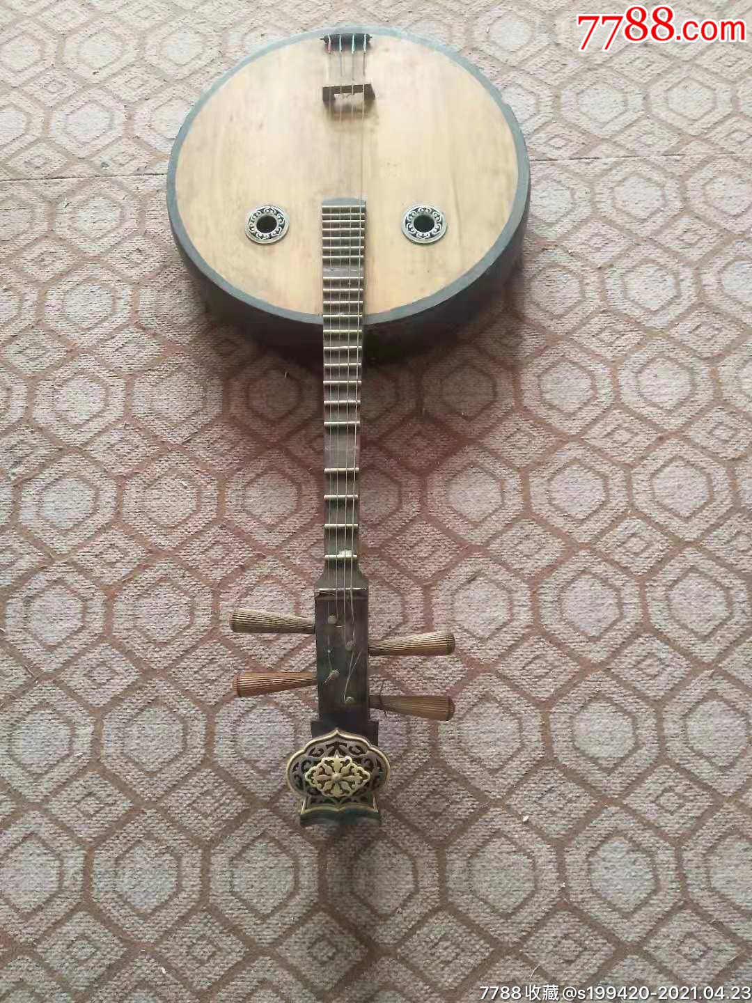 五十年代老月琴全品保真