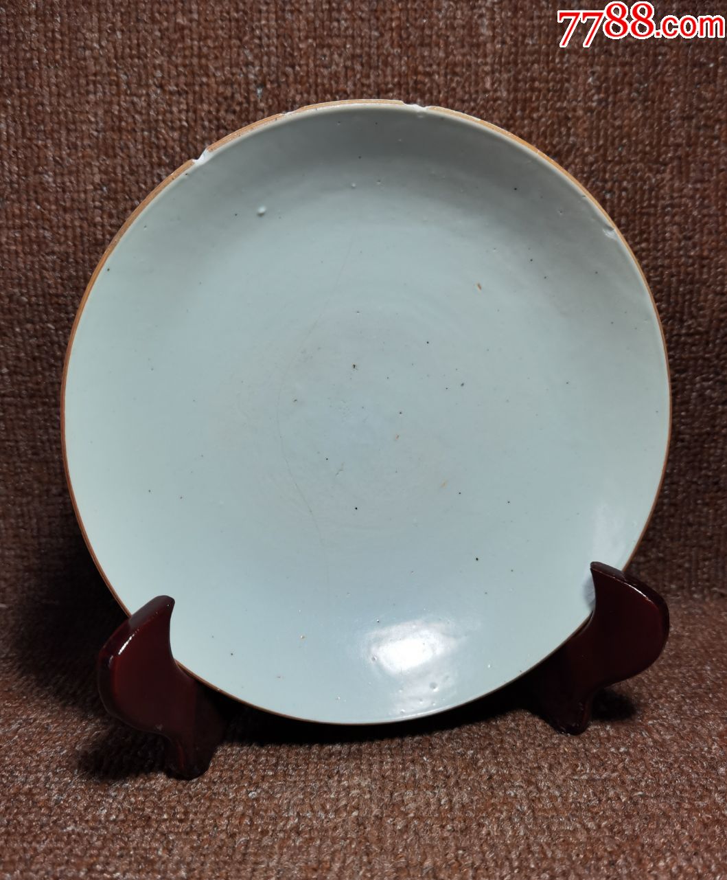 清顺治甜白釉深腹盘-单色白瓷-7788书画网