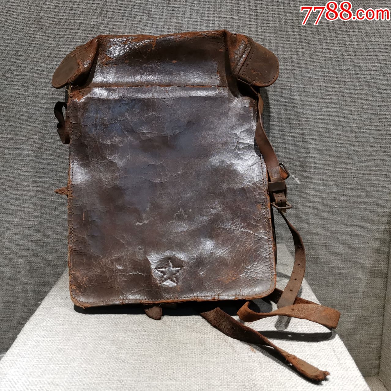 红色收藏抗战时期老物件日军图囊文件包原品保真