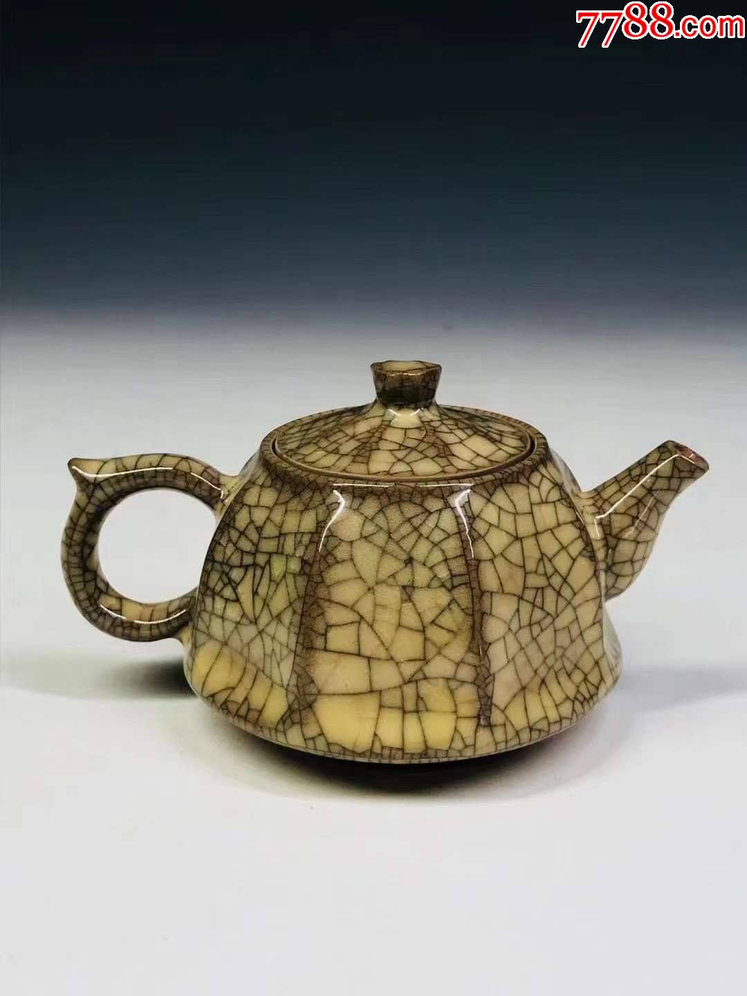 官窑开片金丝铁线茶具