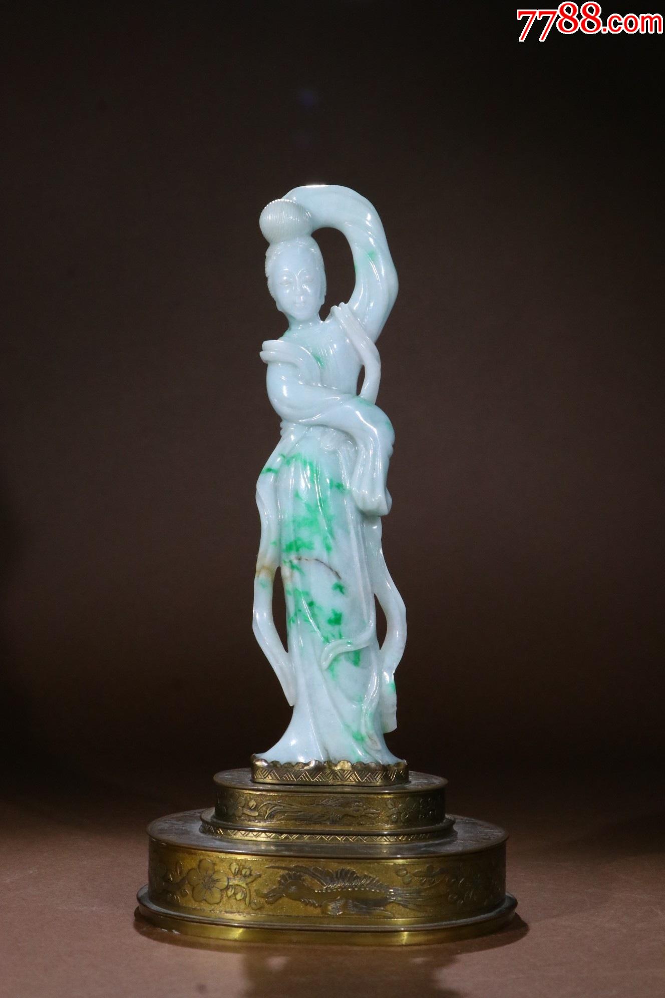 翡翠仕女人物摆件