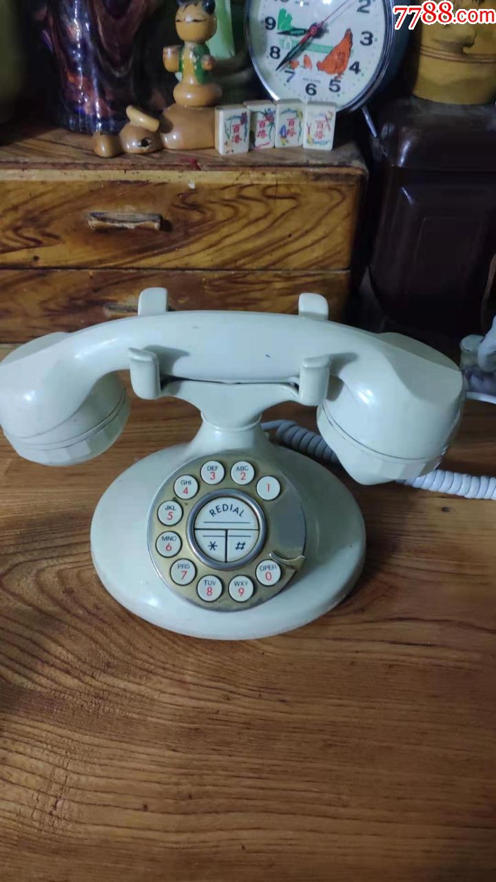 上世纪90年代外国老电话台式老电话机民俗老物品.