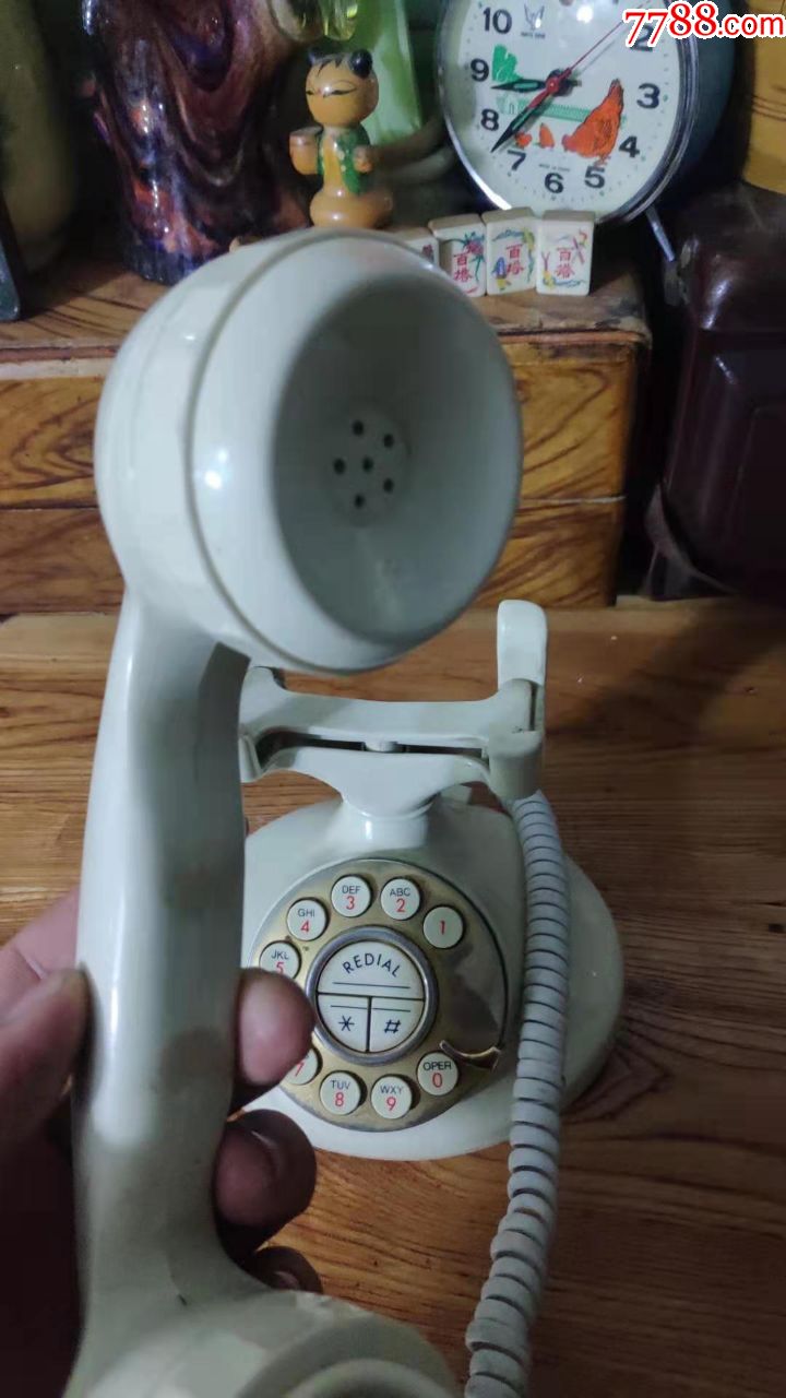 上世纪90年代外国老电话台式老电话机民俗老物品.