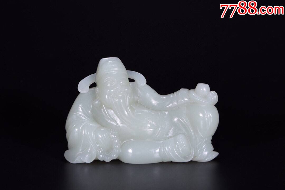 和田玉财神摆件