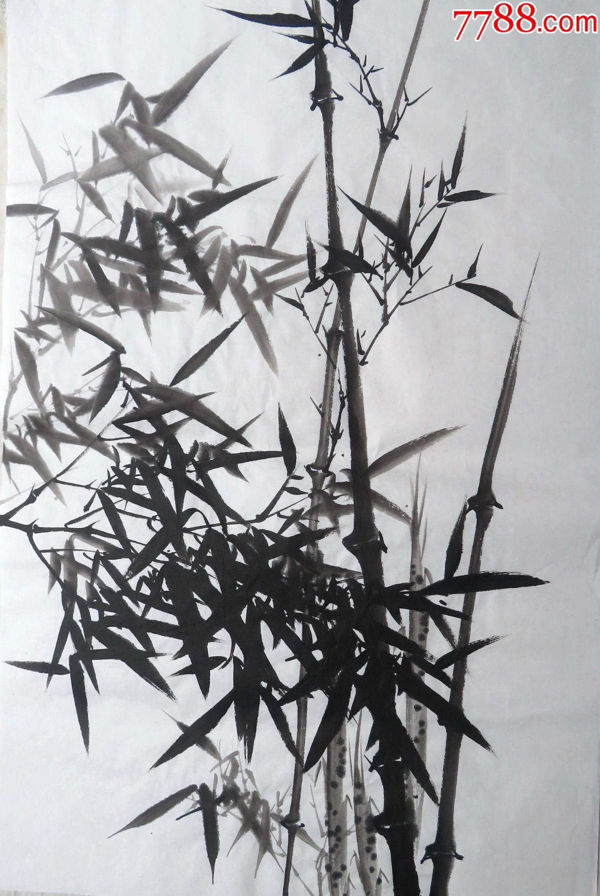 68x45厘米客厅装饰国画字画送礼走道挂画纯手绘四尺三开竹子竹报平安