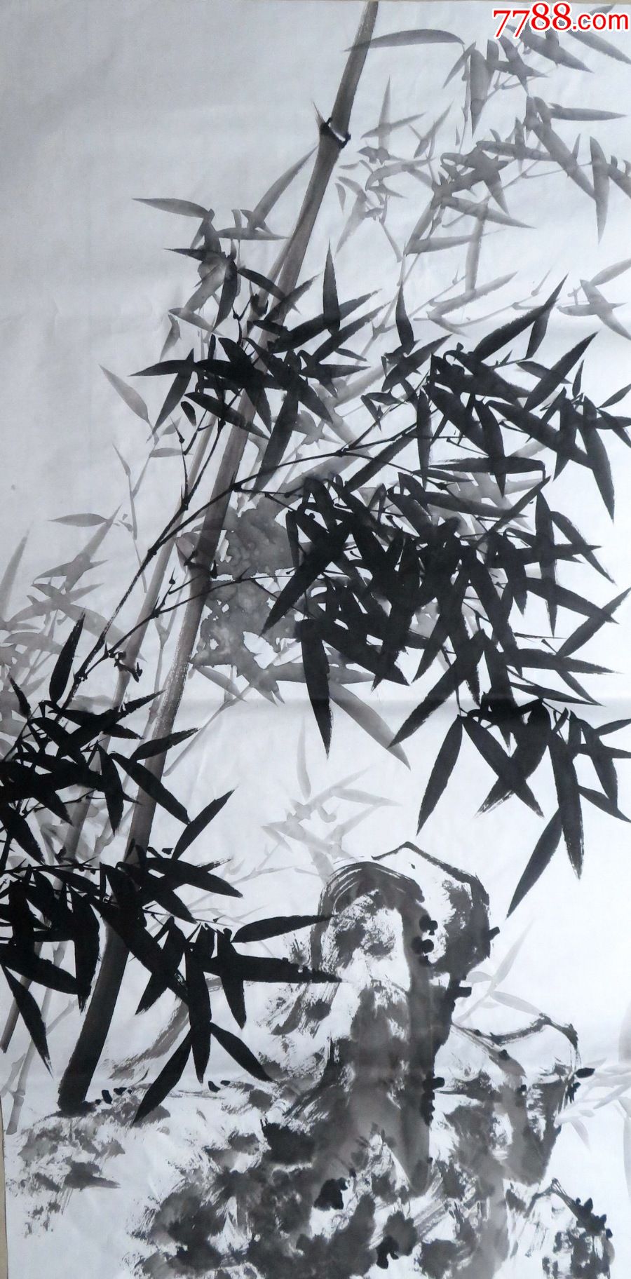 100x50厘米客厅装饰国画字画送礼走道挂画纯手绘三尺竹子竹报平安02