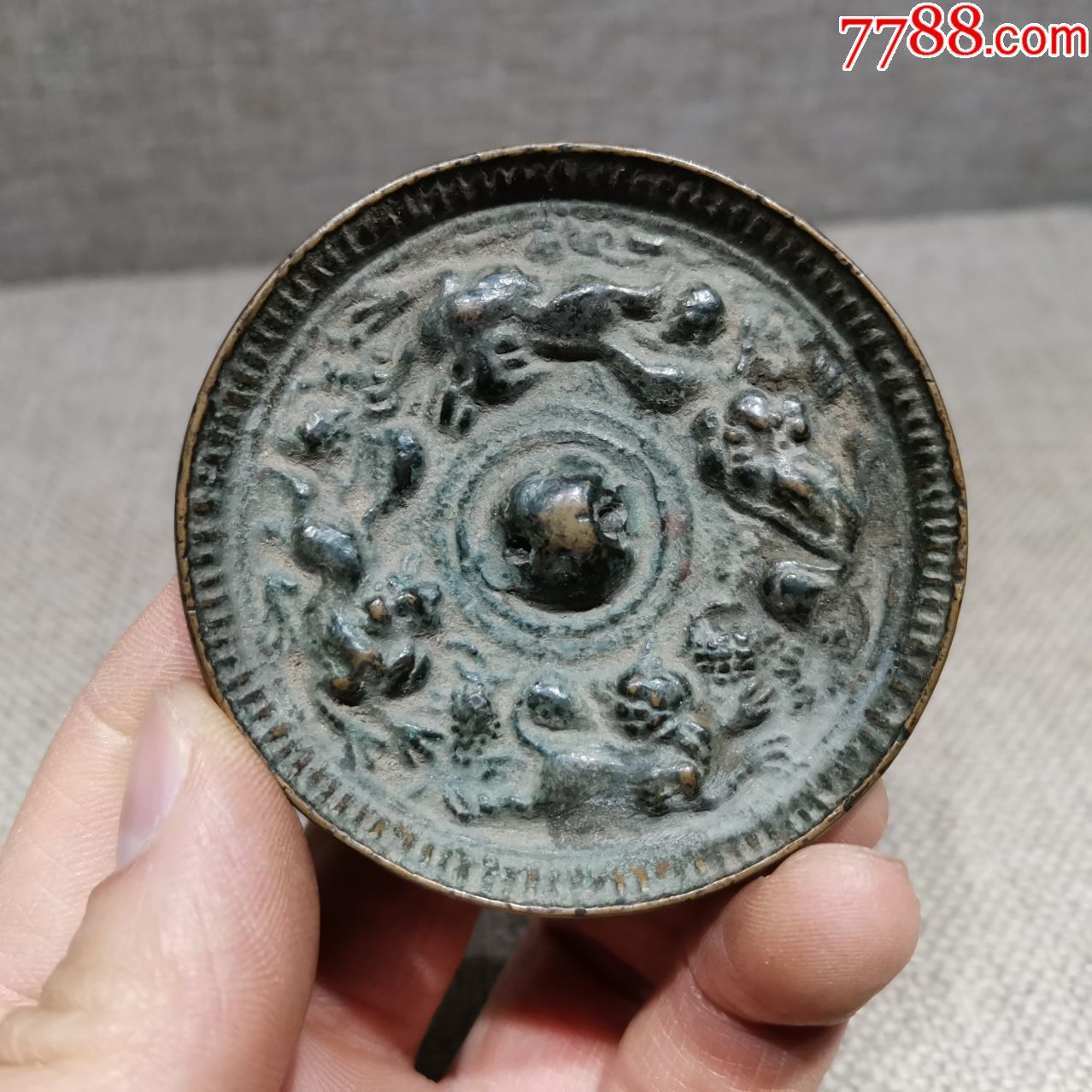 老铜镜收藏宋代老物件小铜镜原品保真_价格450元_第1张_7788商城