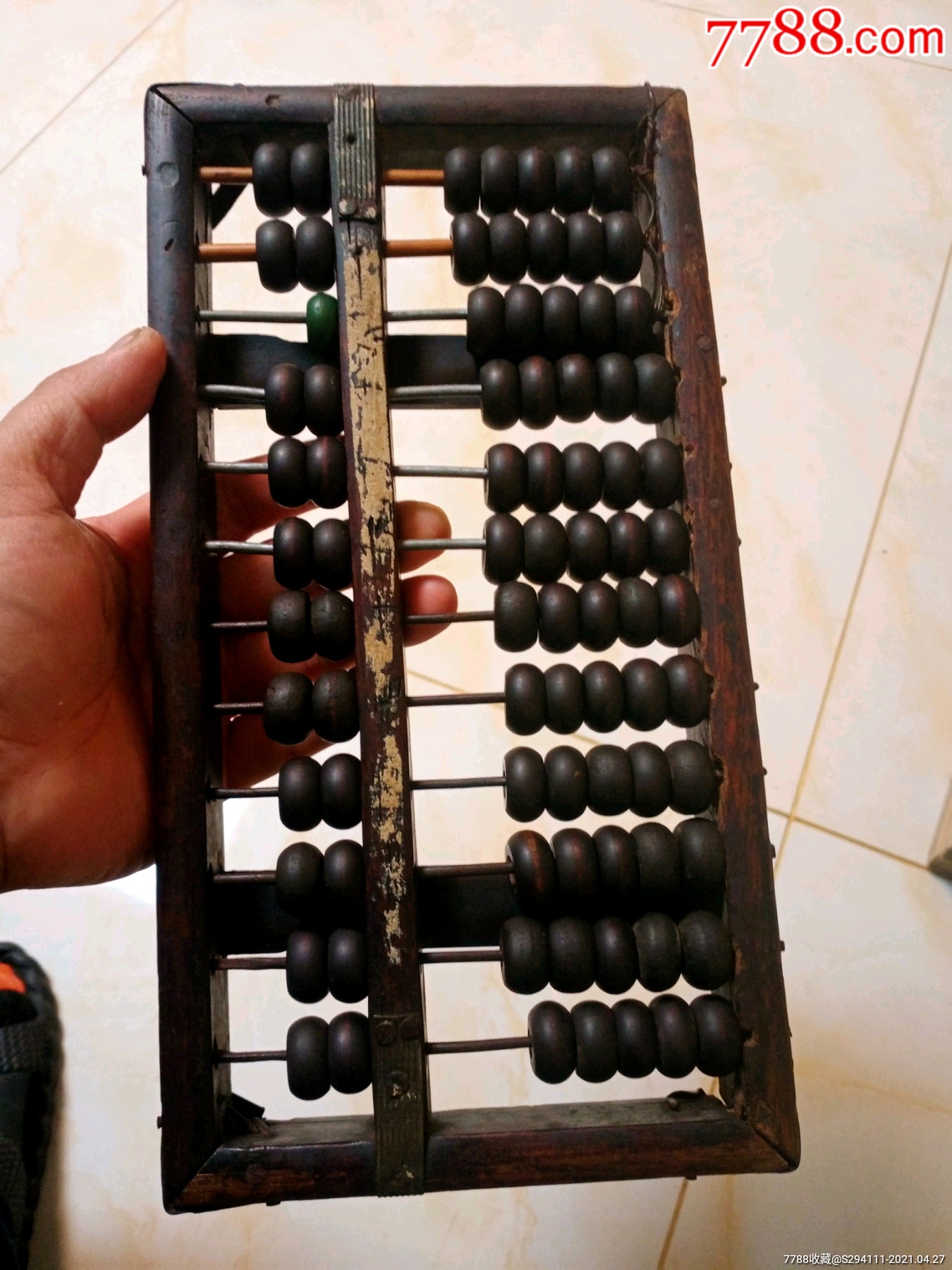 12档老算盘,少见偶数算盘-算盘-7788老算盘收藏
