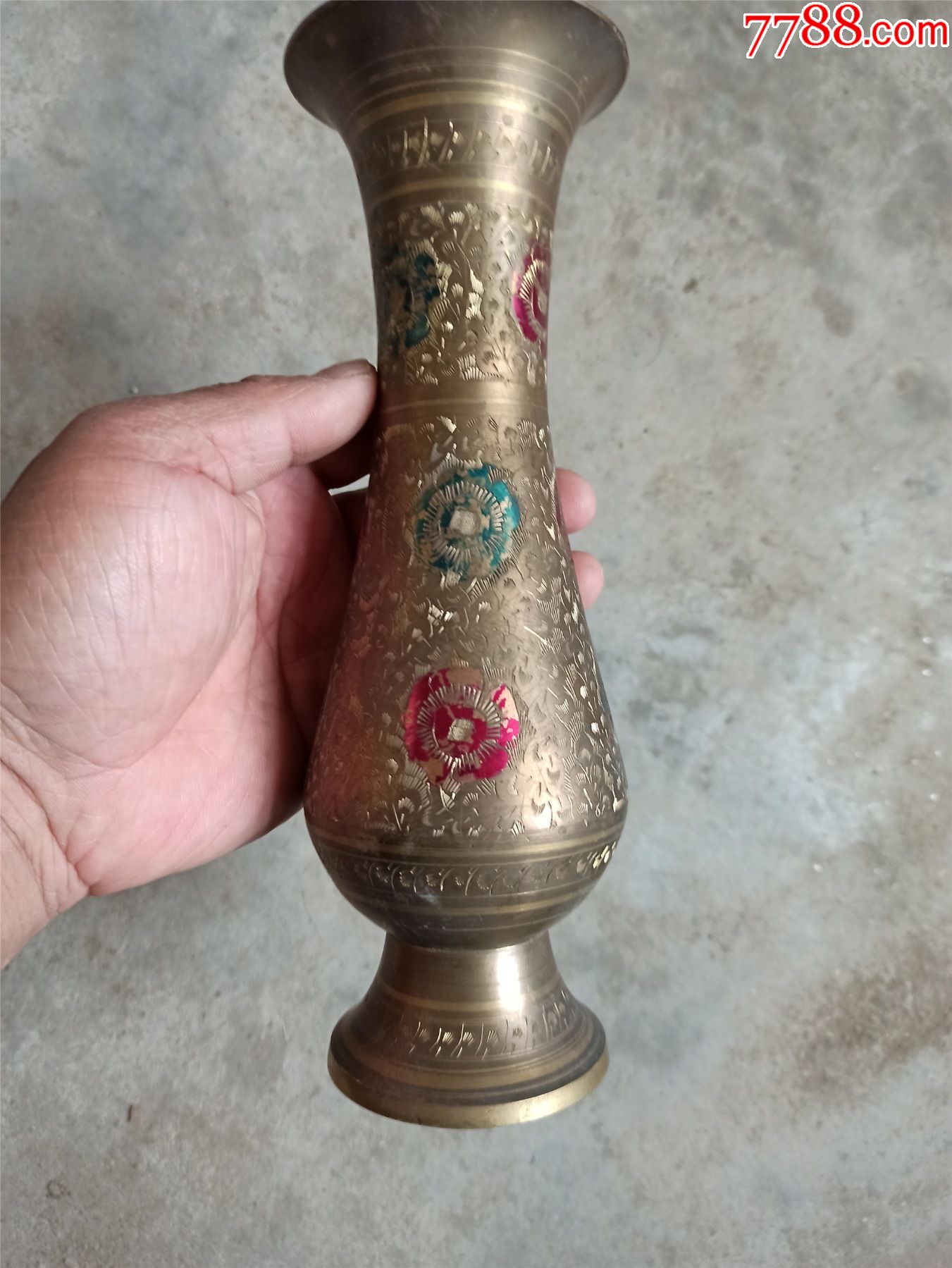 全品铜器花瓶七八十年代创汇的