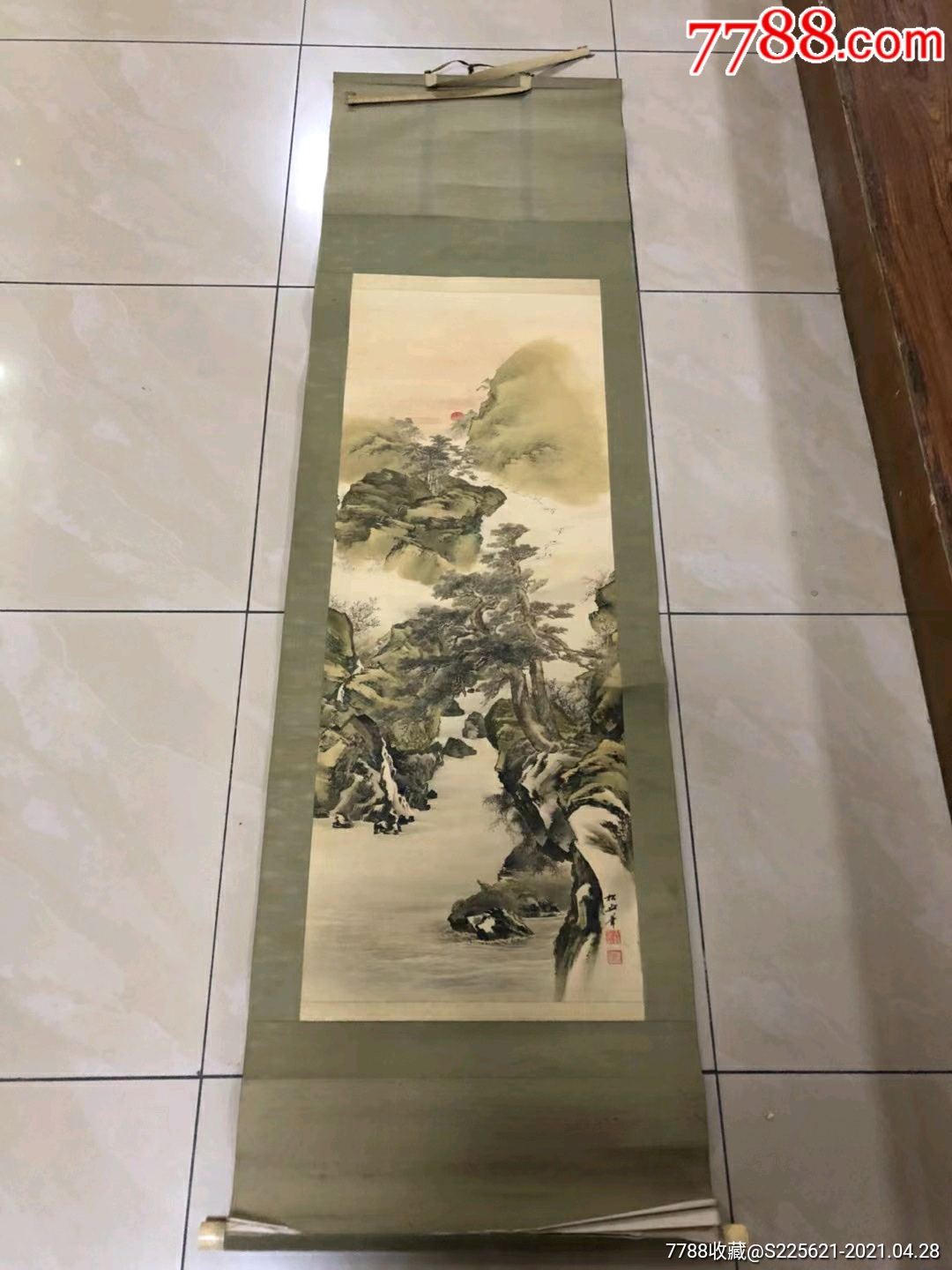 绢本画蓬莱仙境