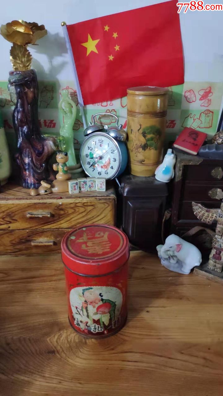 上世纪7080年代饼干糖果药品茶叶等铁皮盒包装盒民俗老物品麦乳精铁皮