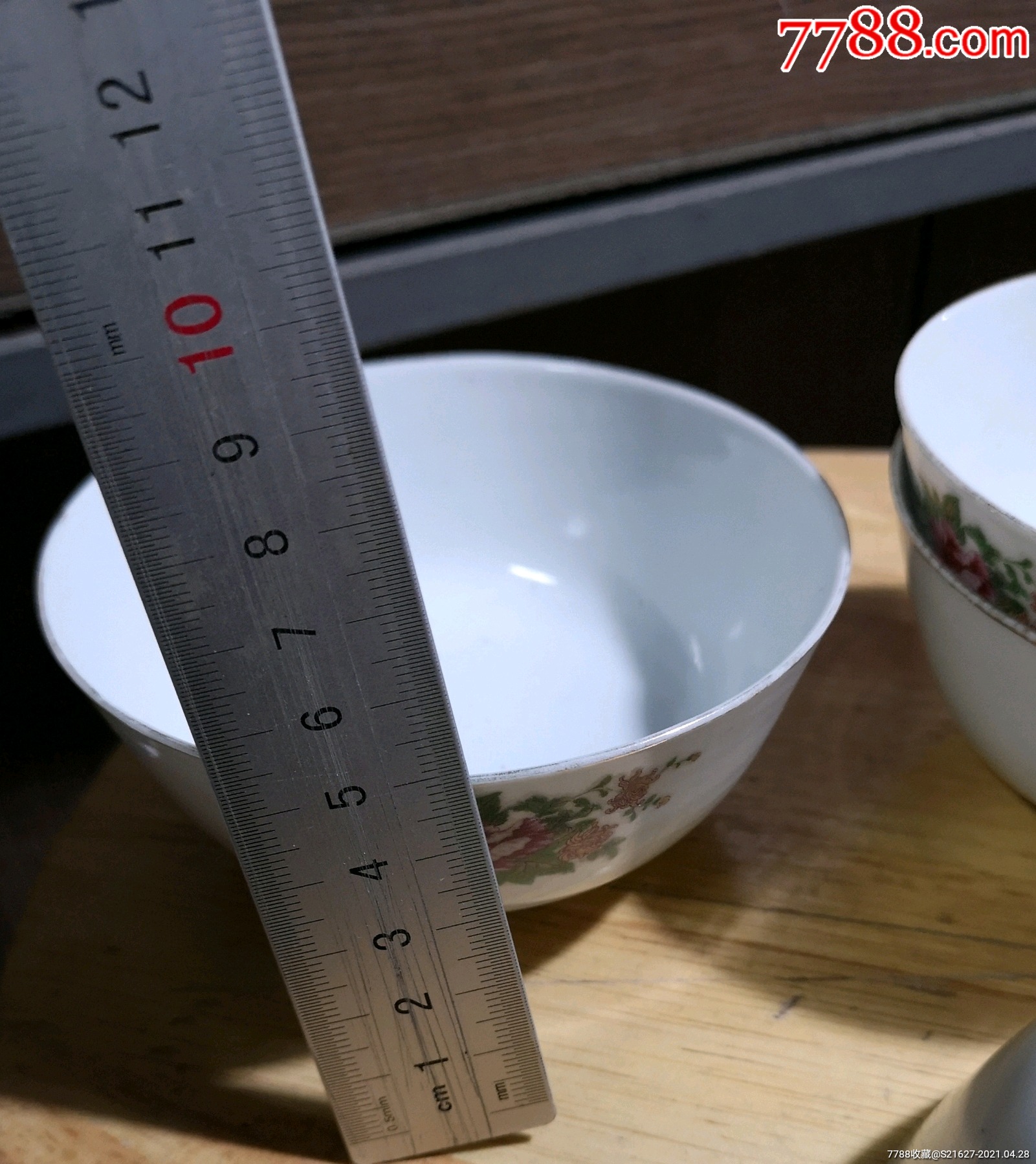 五十年代景德镇名瓷/贴花碗四个