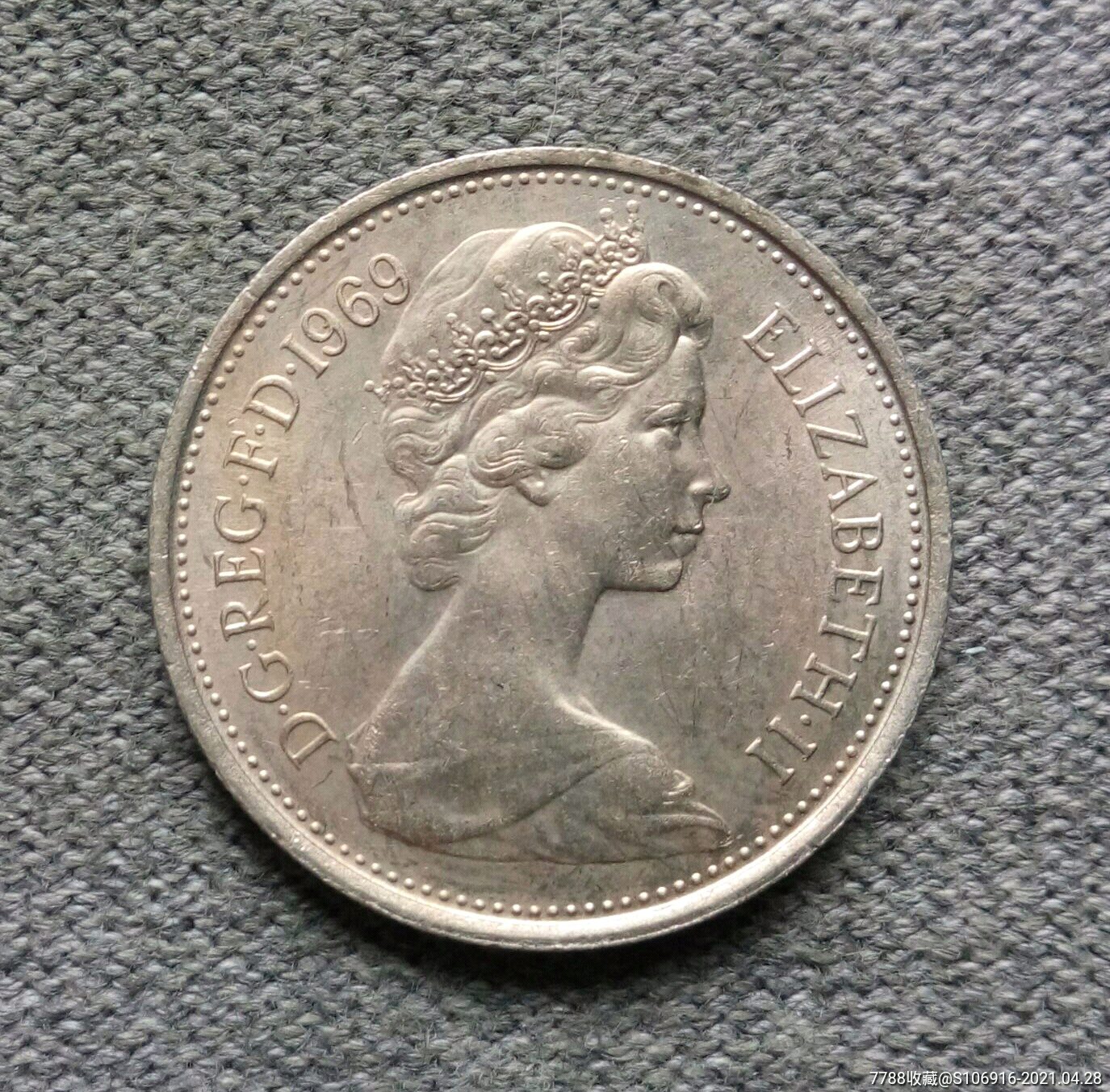 1969年英国5便士-外国钱币-7788收藏