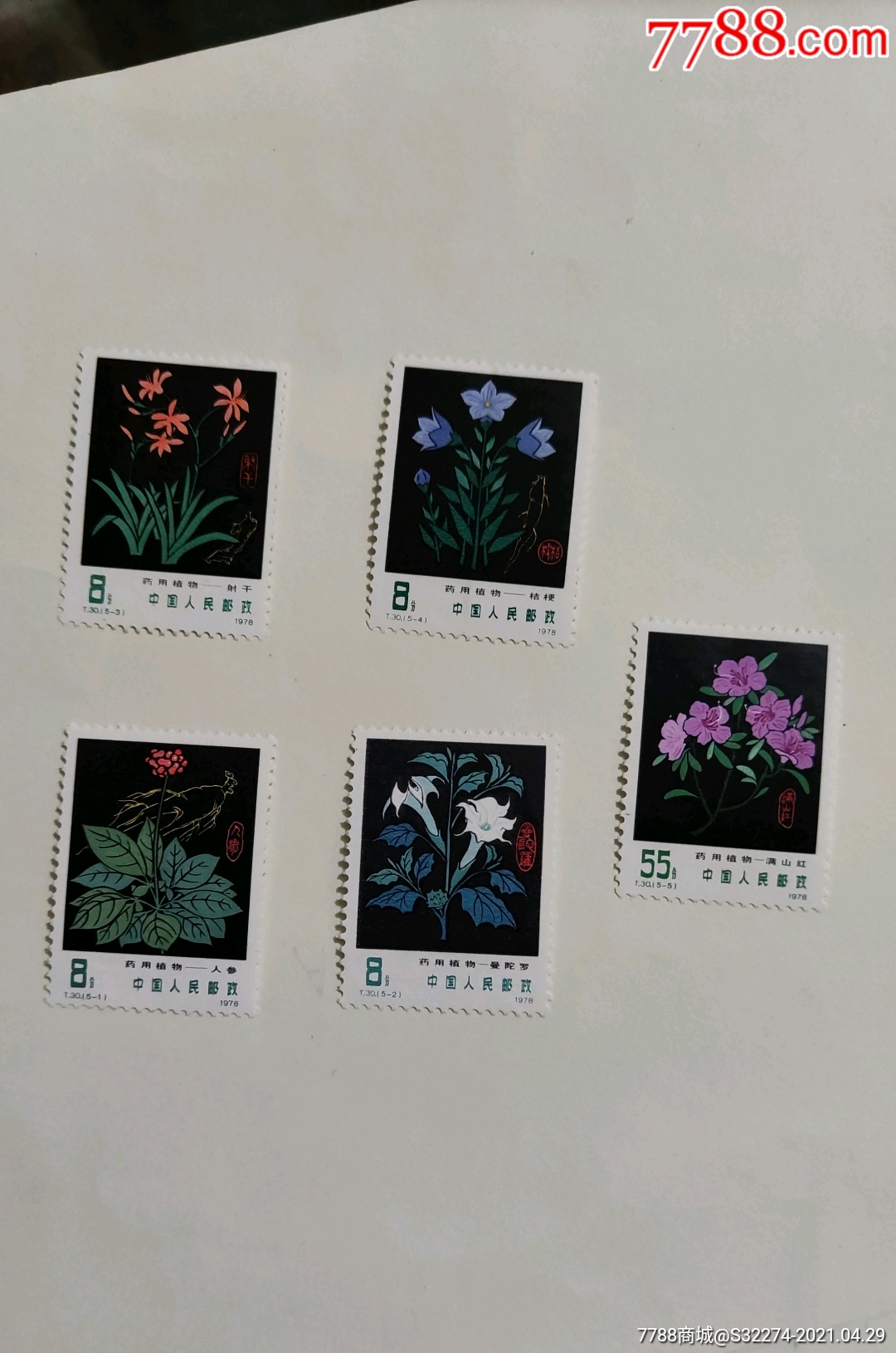 t30药植-新中国邮票-7788收藏