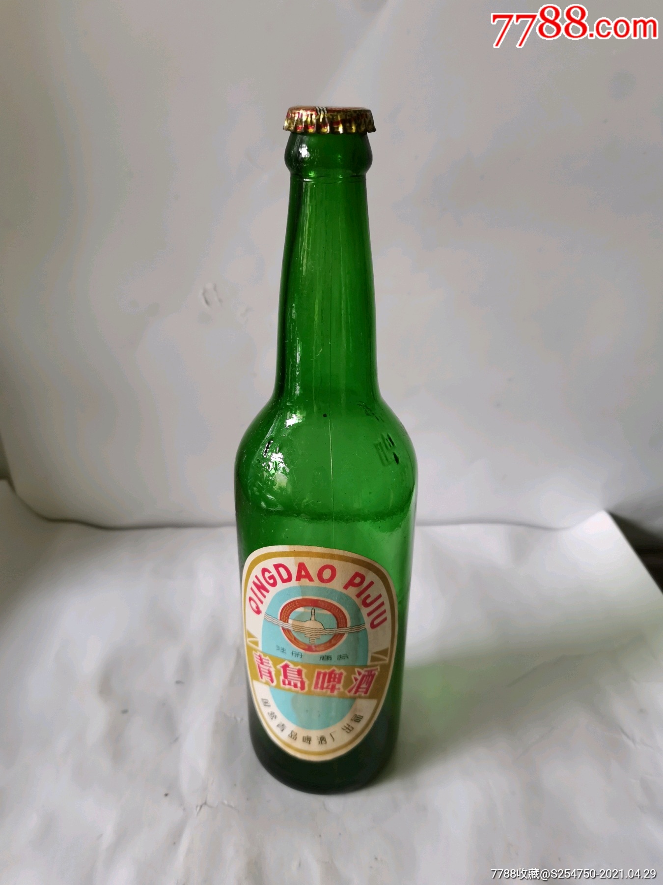 60年代,国营青岛啤酒厂出品的青岛啤酒瓶_酒瓶_龙凤古玩【7788收藏__