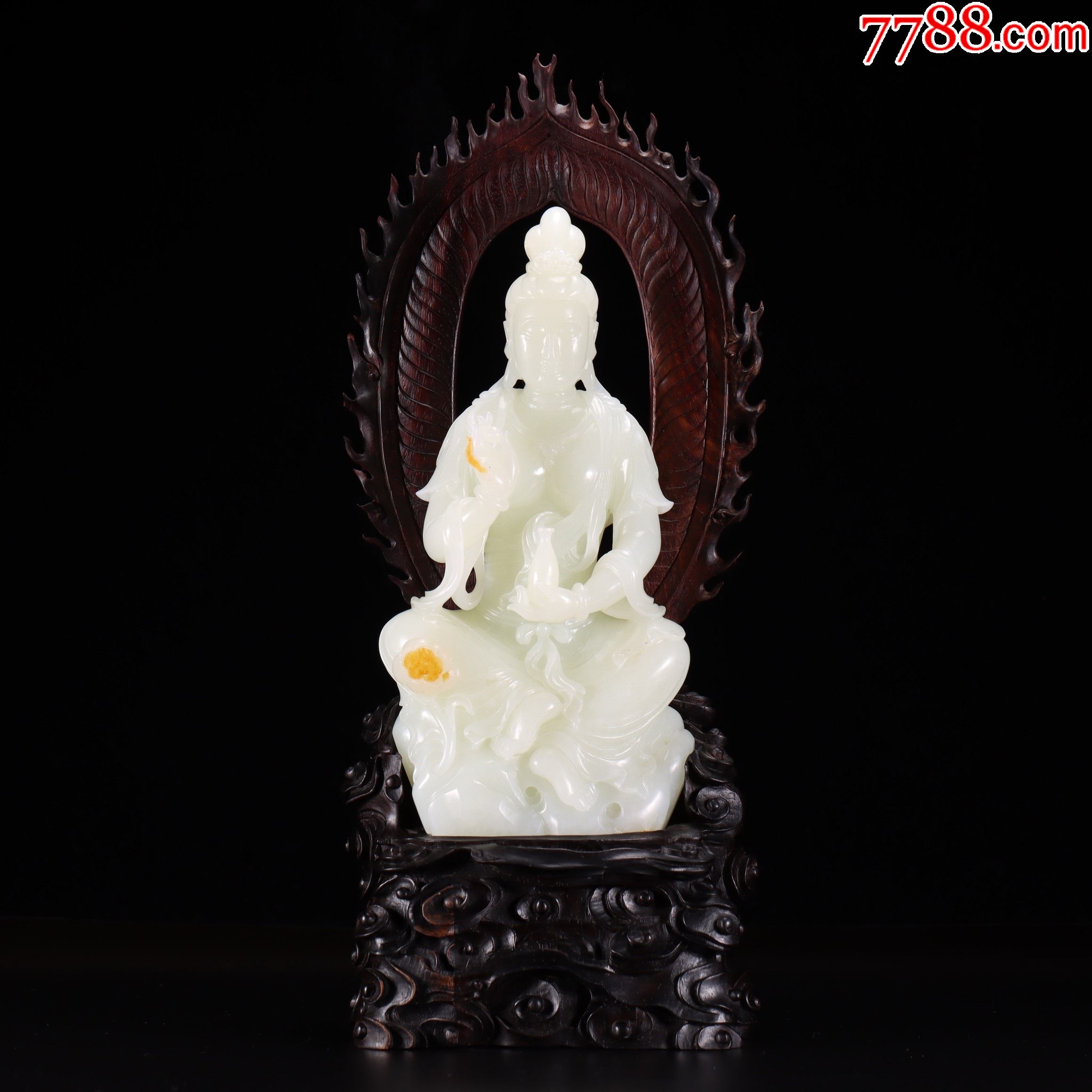和田玉观音摆件