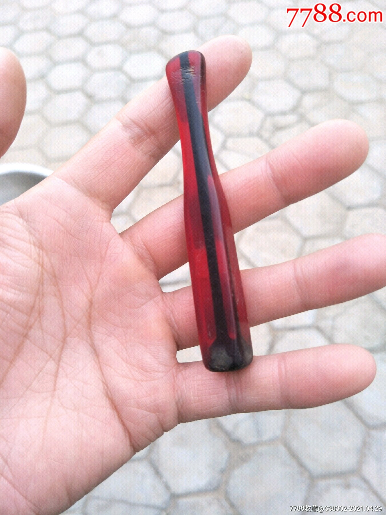 清代民国琥珀烟嘴品相嘎嘎好临清运河古玩店万枚瓷片标本馆