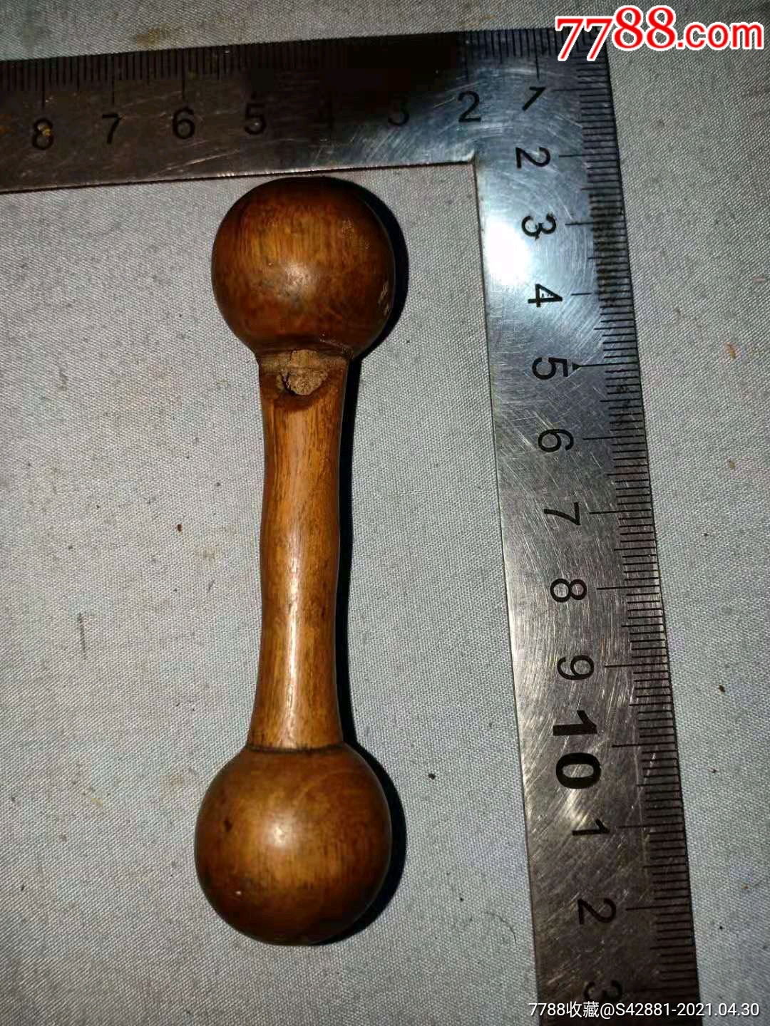 晚清老中医用木制按摩器包浆好923cm