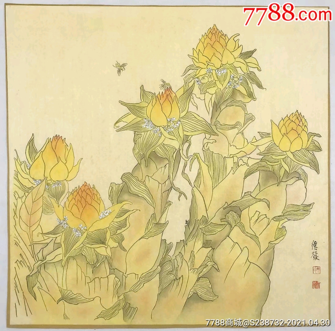 丁德发老师作品-花鸟国画原作-7788收藏