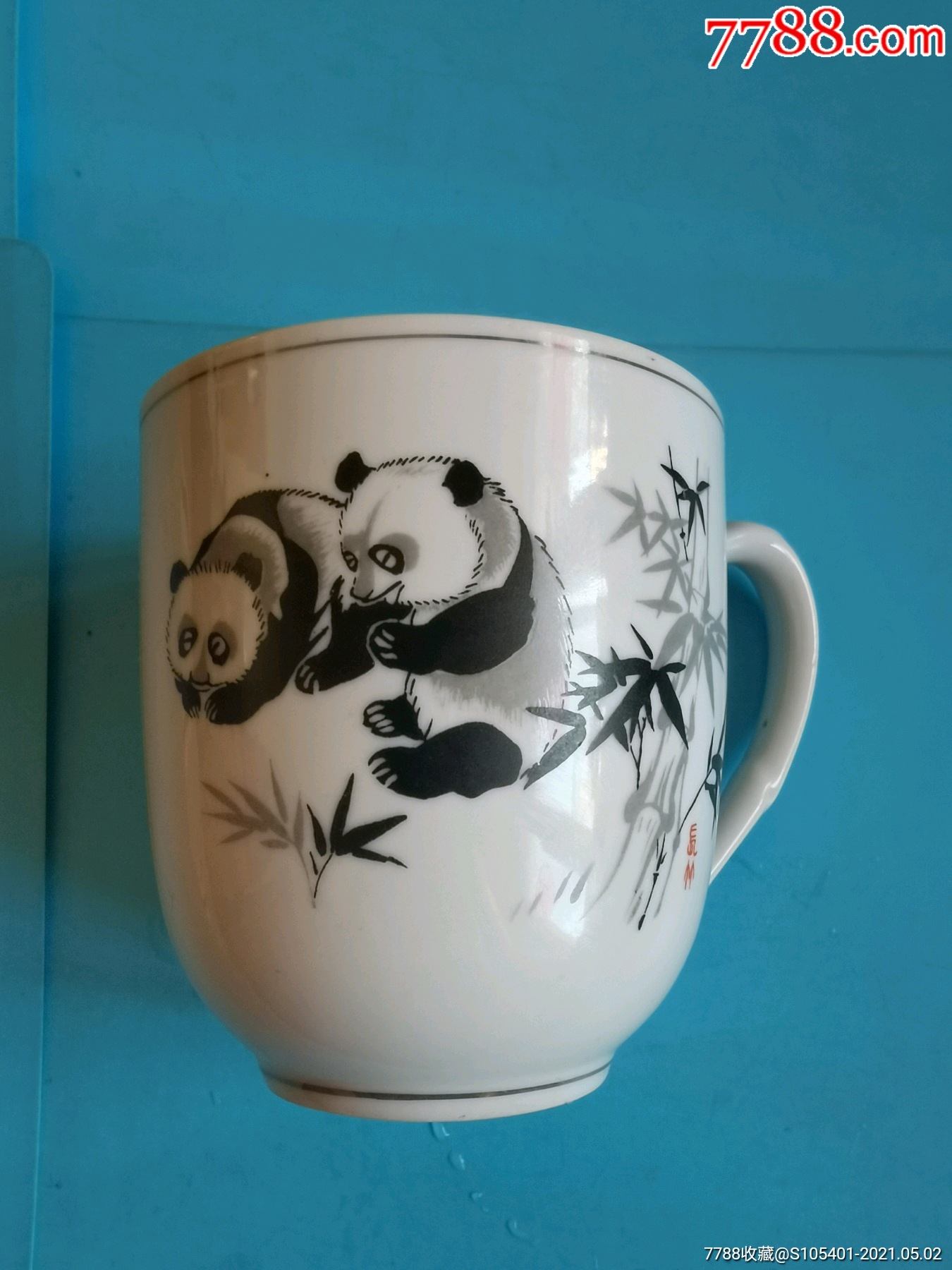 文革时期出口醴陵熊猫杯直径83高92厘米