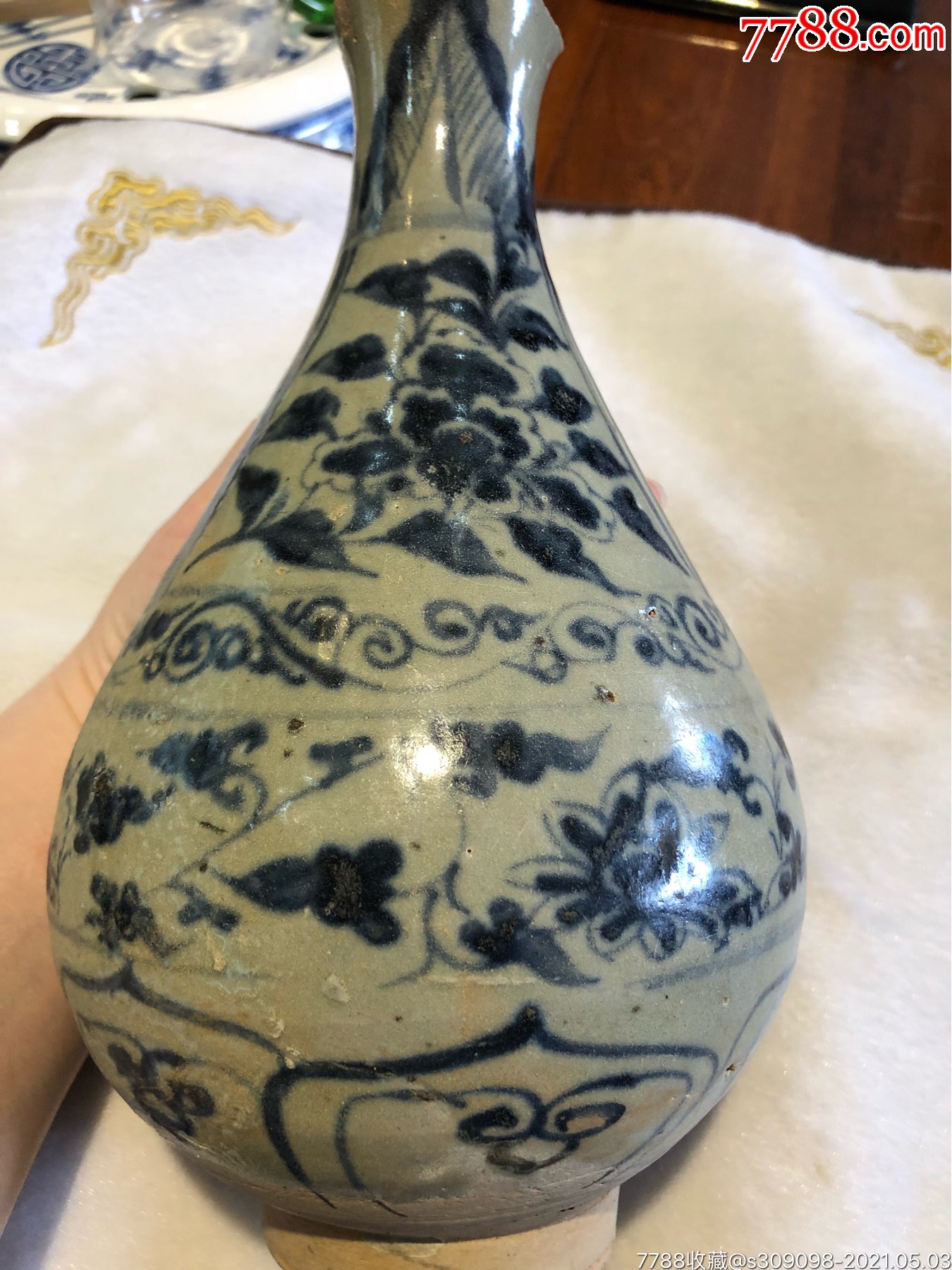 元代云南窑口青花瓷玉壶春瓶