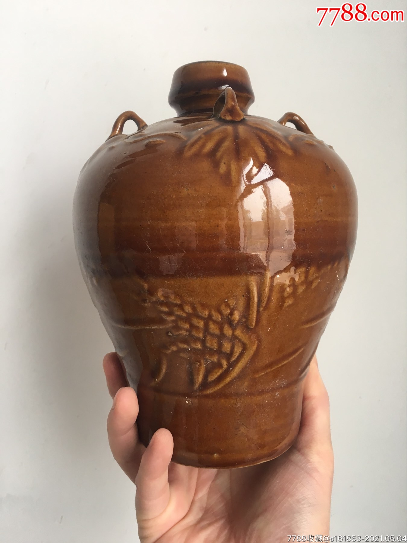 四系瓶酒瓶花瓶_酱釉瓷/紫金釉_收藏价格_鉴定交易_7788瓷器网