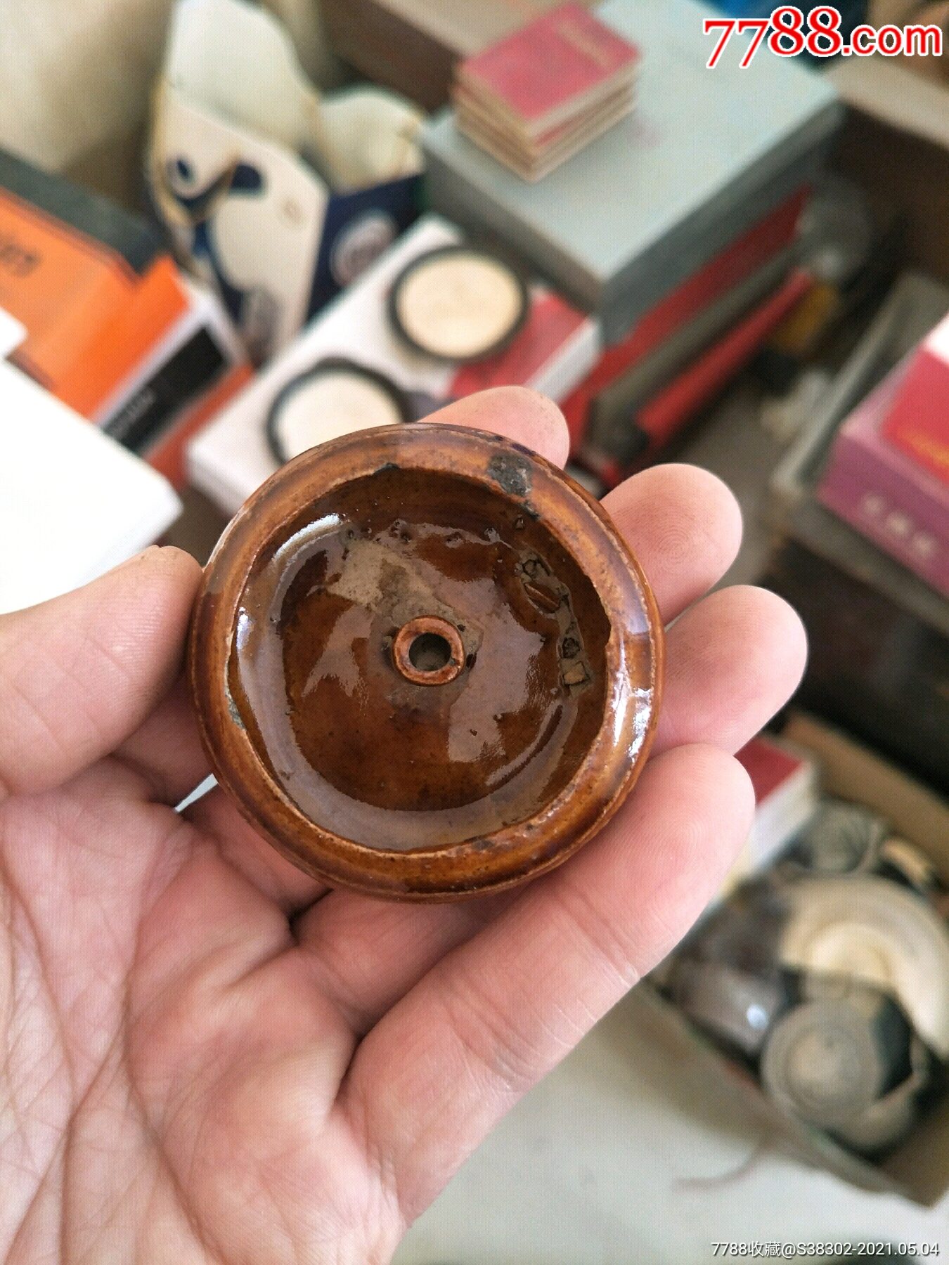 民国油灯瓷油灯酱黑釉灯基本全品临清运河古玩店万枚瓷片标本馆