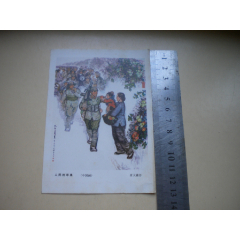 《三大紀(jì)律八項(xiàng)注意-畫(huà)片一張》，長(zhǎng)13厘米寬9厘米彩色，人美1974.3出版9._盛京萬(wàn)泉書(shū)店