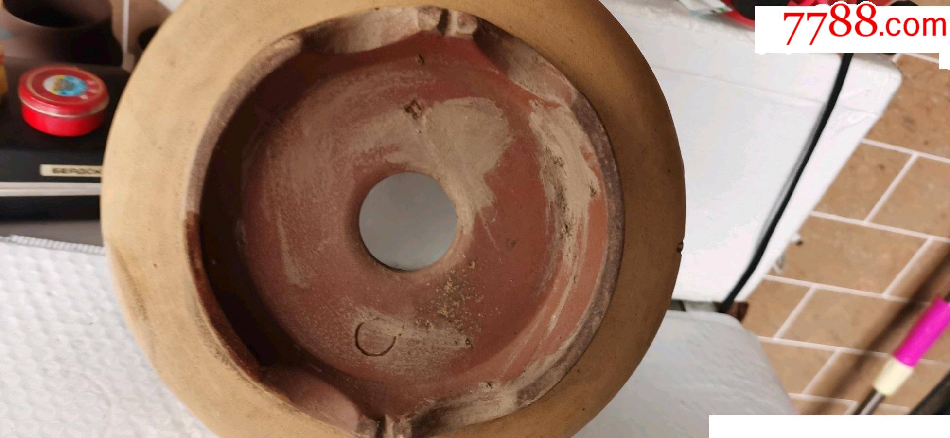 名家一石款刻花紫砂花盆品相好做工好