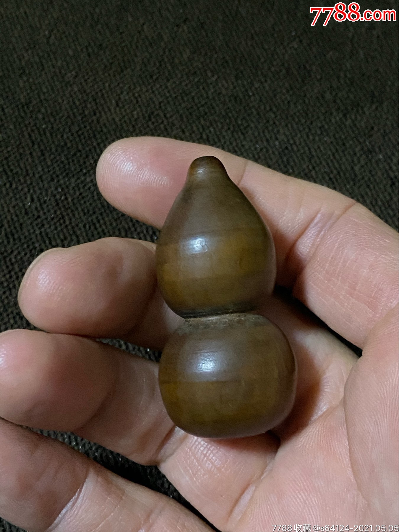 黄杨木老葫芦挂件-木雕挂件-7788木艺