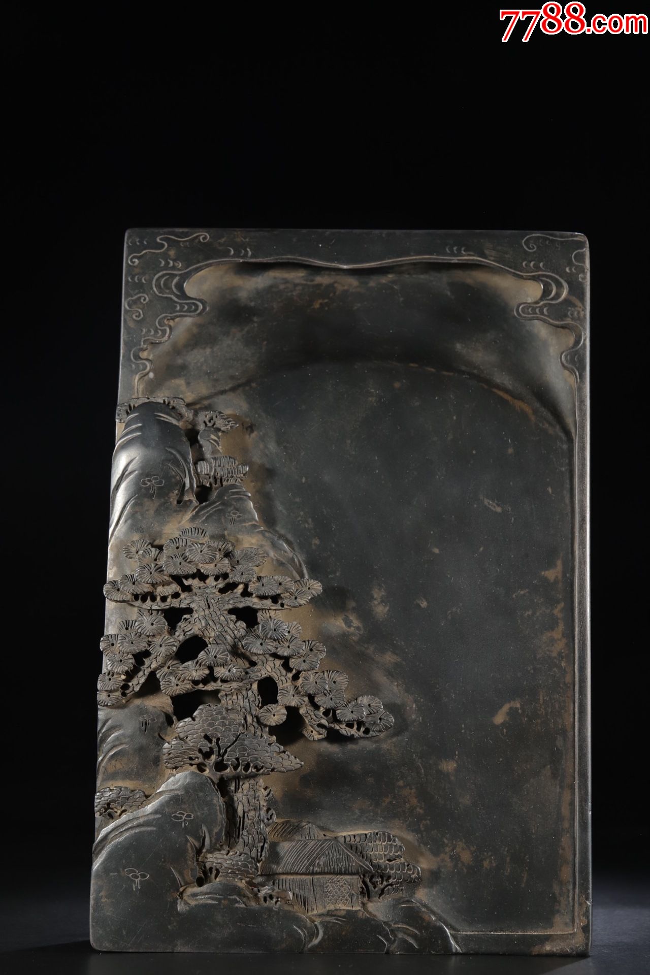 老坑端石山水意境文房端砚