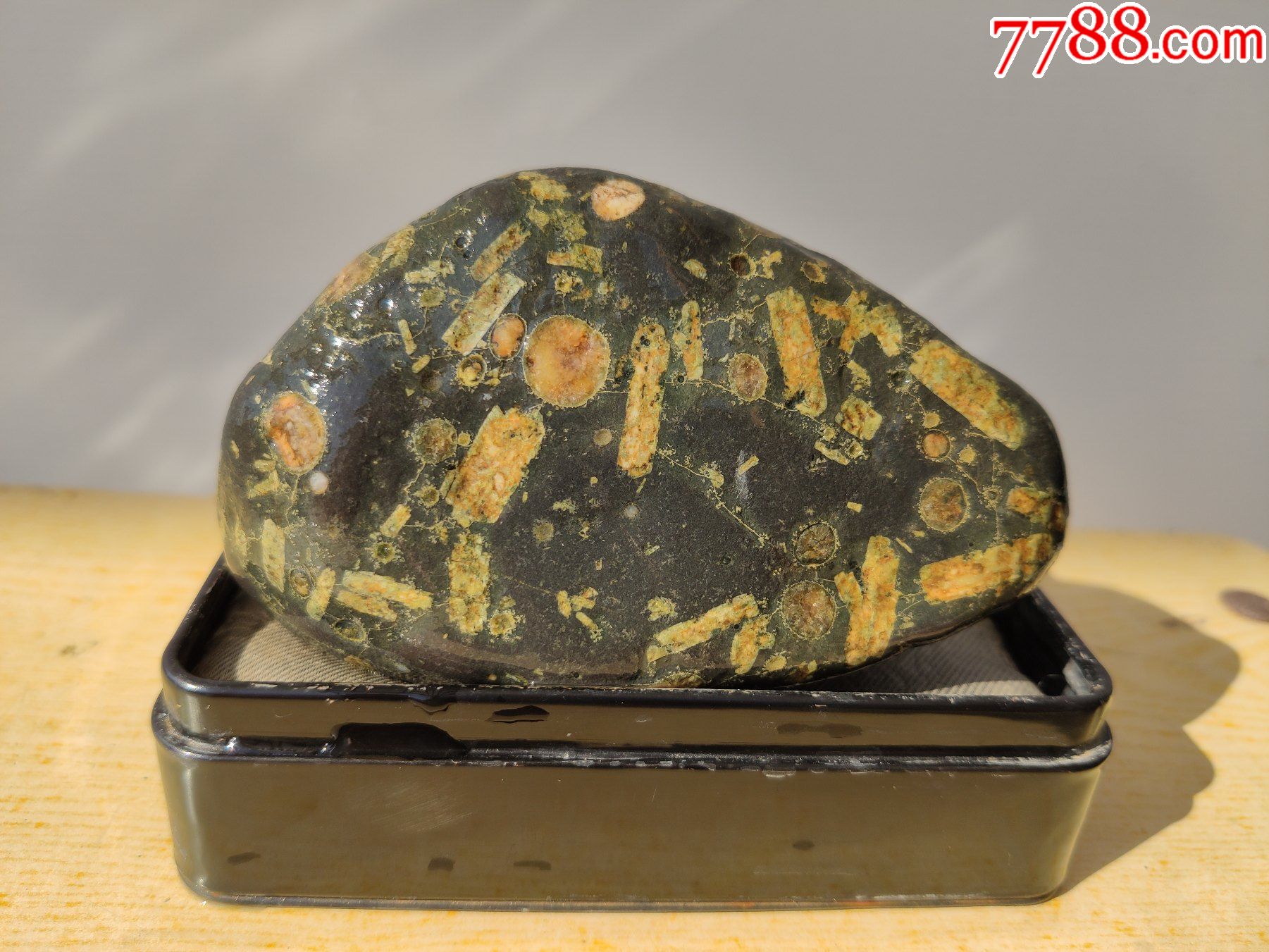 新进洛阳梅花玉原石1914缠丝美玉花型很好自然包浆好磁性强
