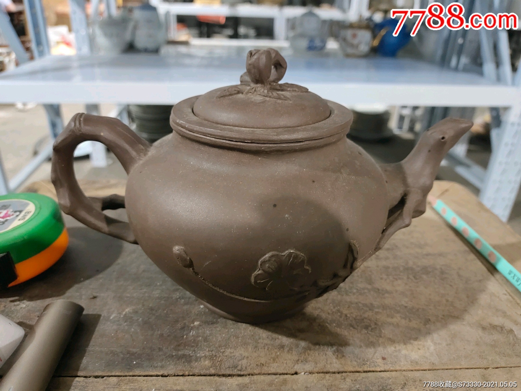 80-90年代,徐美华款,紫砂报春壶一把