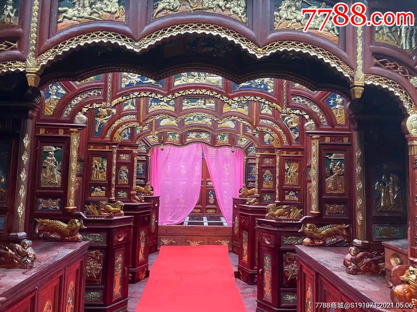 精品博物馆收藏级五进拔步千工床太平盛世