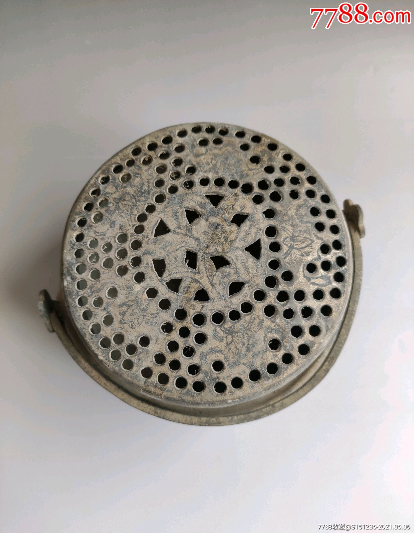 晚清民国花卉铜手炉喜欢的朋友不要错过细节如图