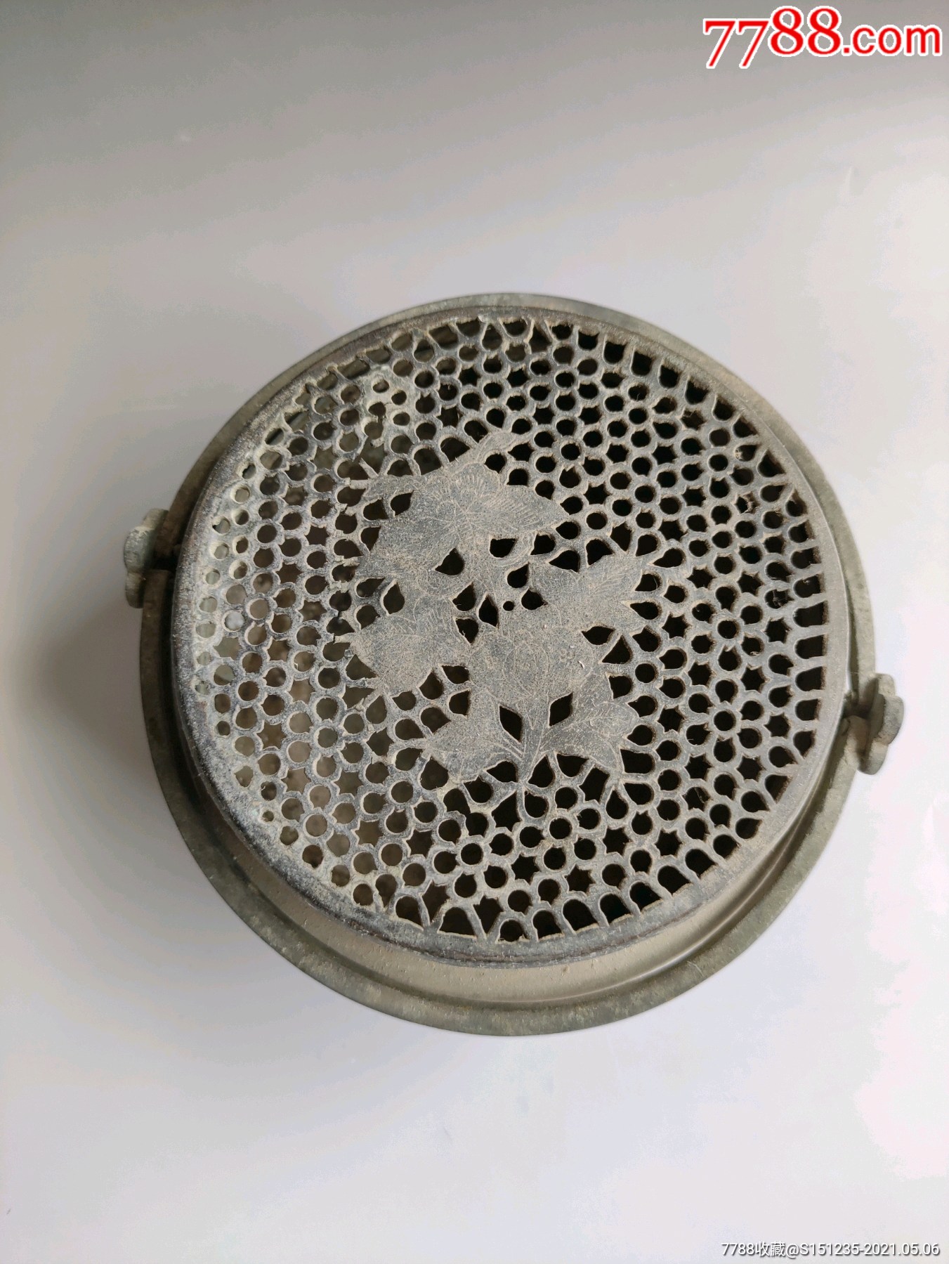 晚清民国花卉铜手炉喜欢的朋友不要错过细节如图