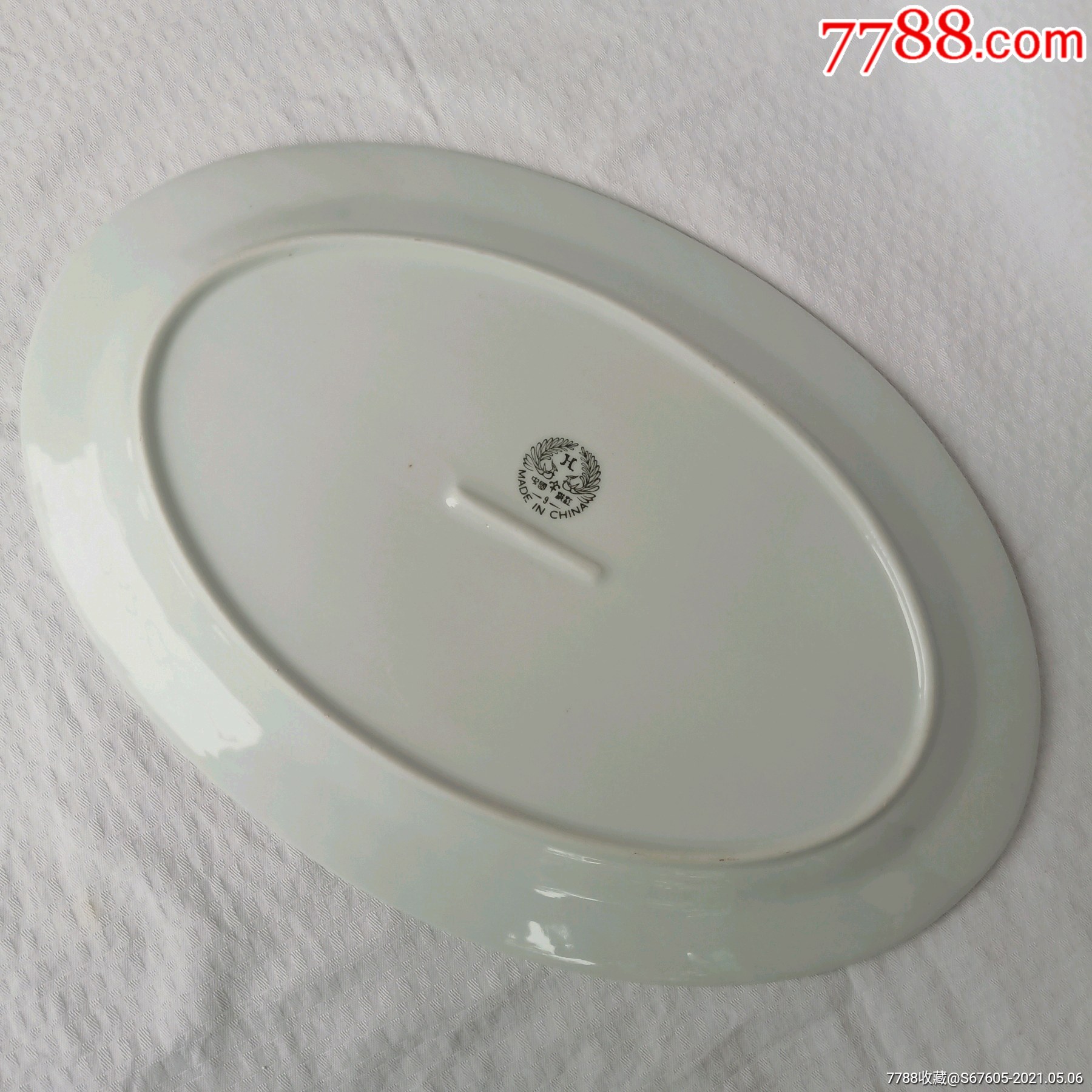 洪江双凤底款波纹鱼盘_单色白瓷【刘新园英】_第3张_7788瓷器