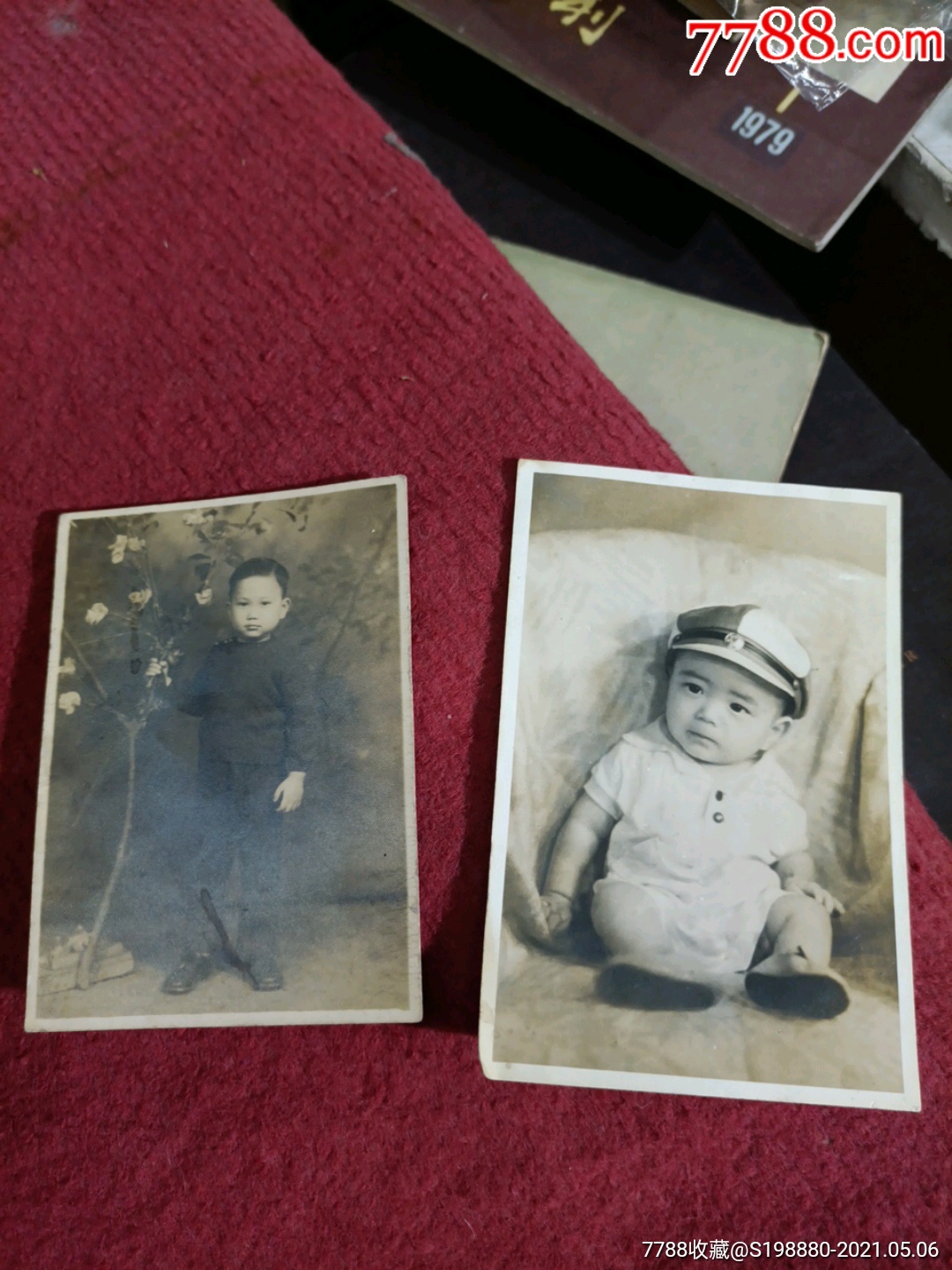 早期儿童老照片2张