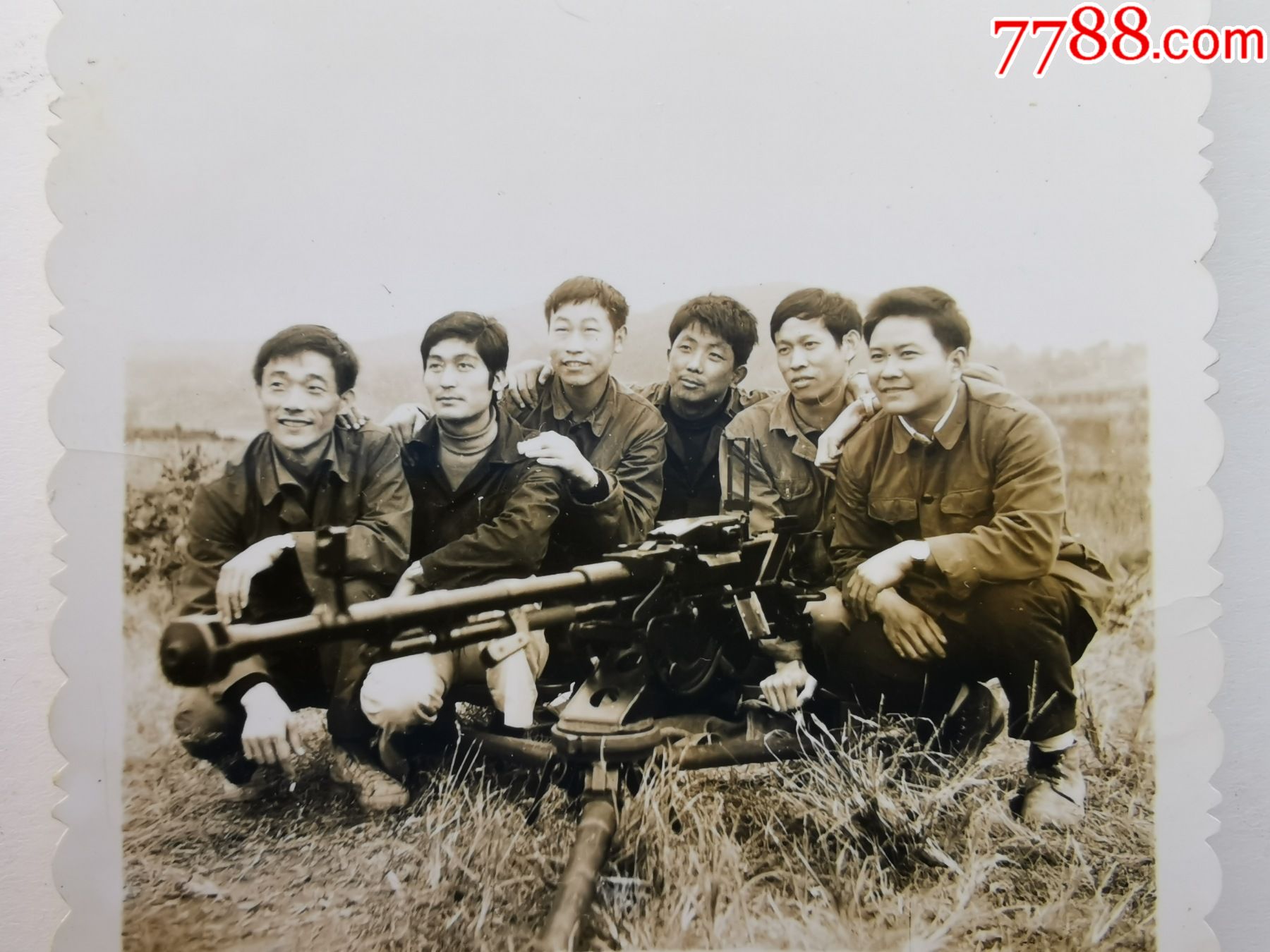"重机枪"民兵合影-老照片-7788收藏