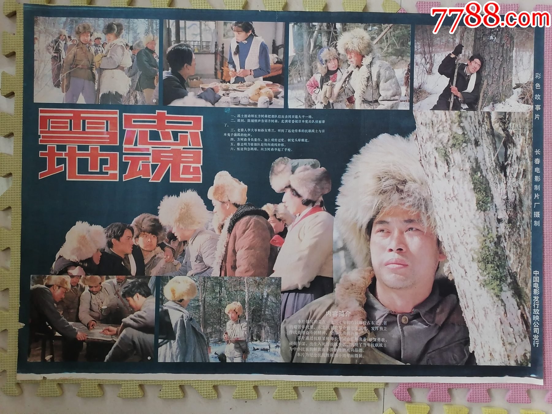 对开电影海报宣传画雪地忠魂