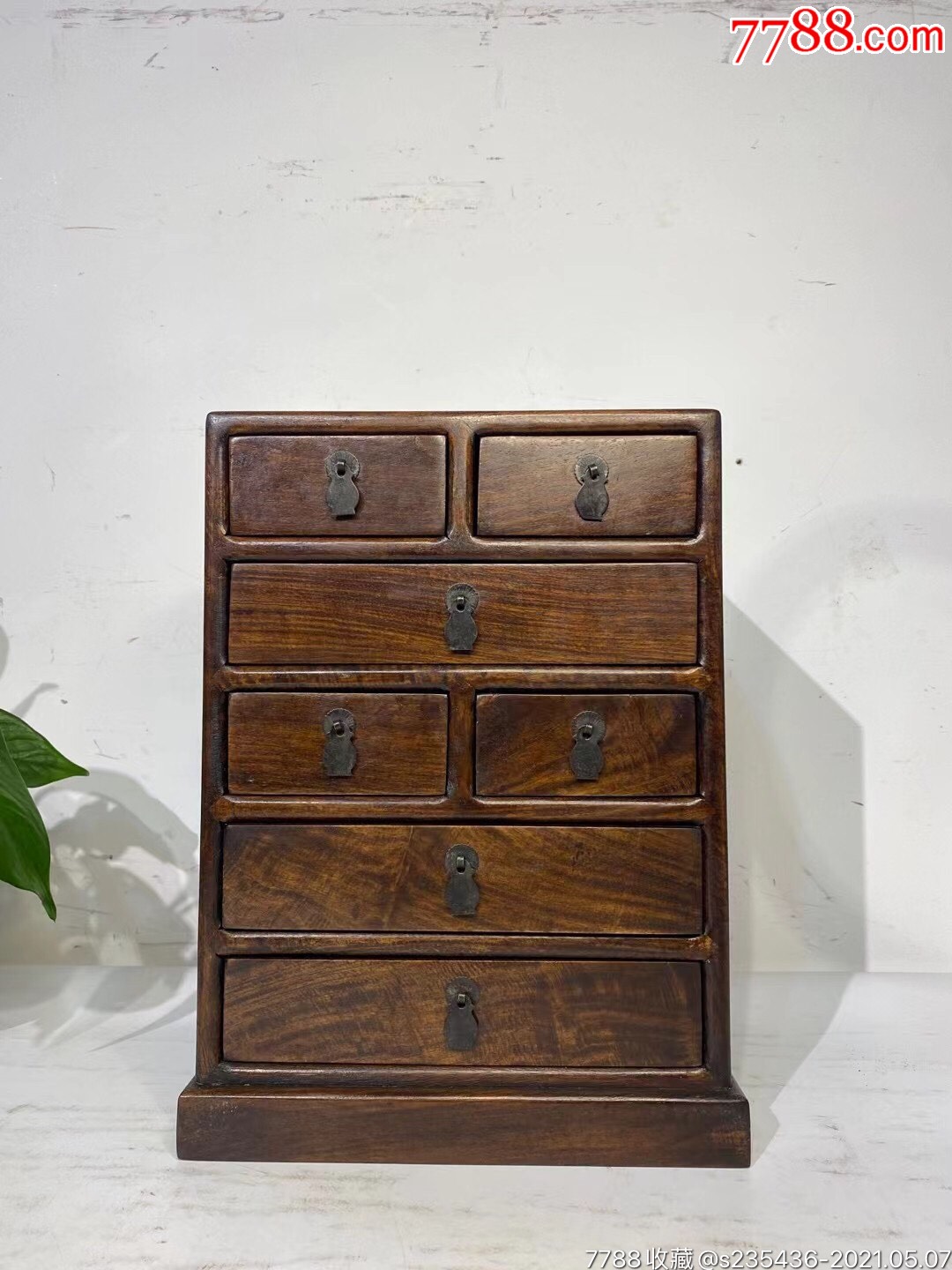 花梨木中药药匣七个小药匣古代老中医储存珍贵药材用又可随身携带方便