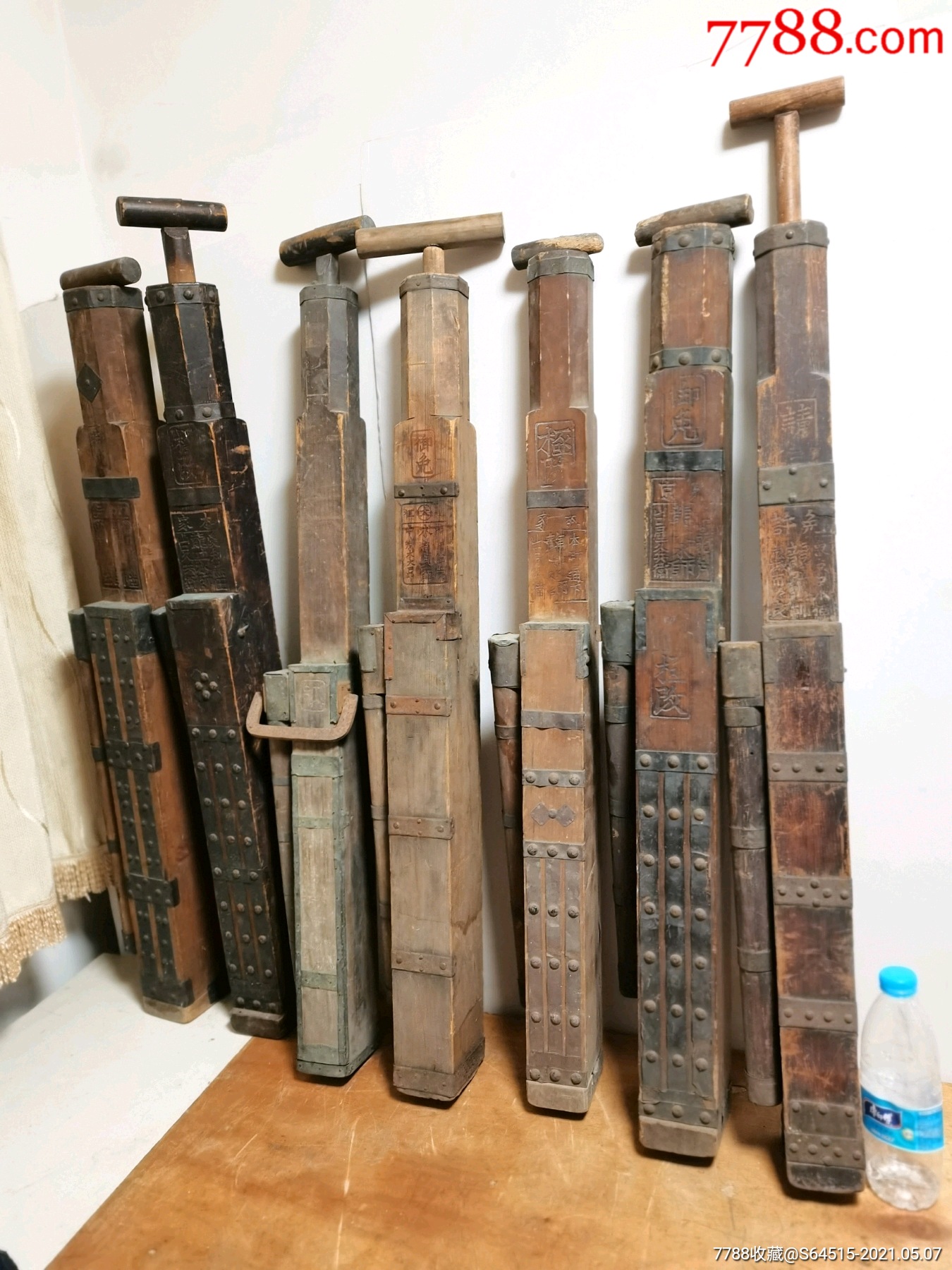 民国满洲国,老式灭火器消防工具,木水龙