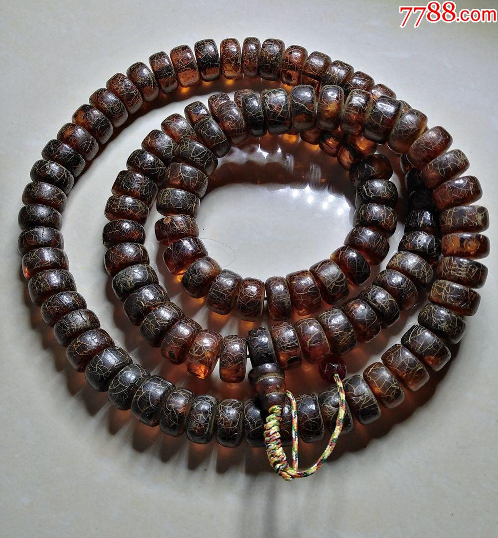 清代密蜡佛珠一串