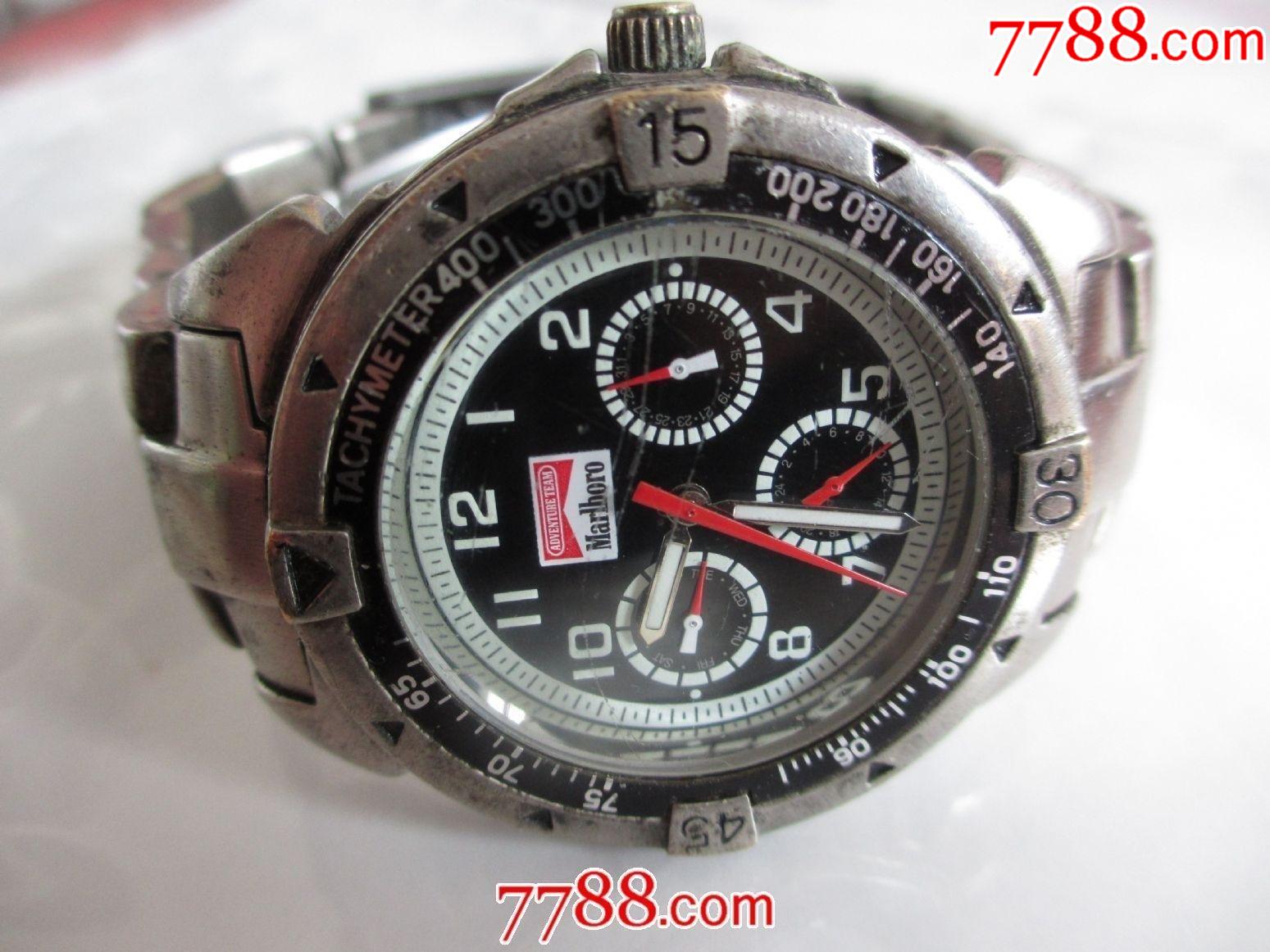 美国制造!美国名牌亮夜光【marlboro】-【万宝路】男士腕表一块!