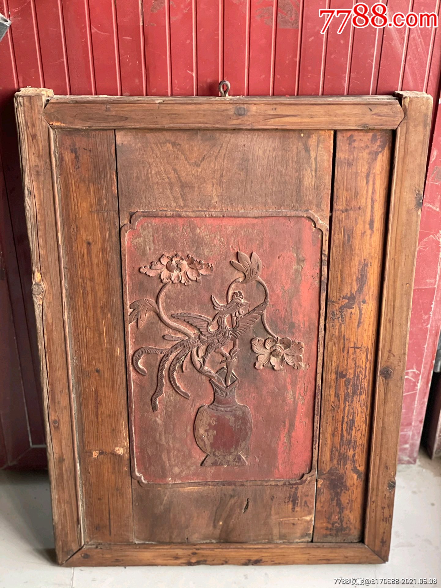 老楠木雕花花板一块品相一流全品包老雕工精细雕刻有凤凰会所茶室装饰