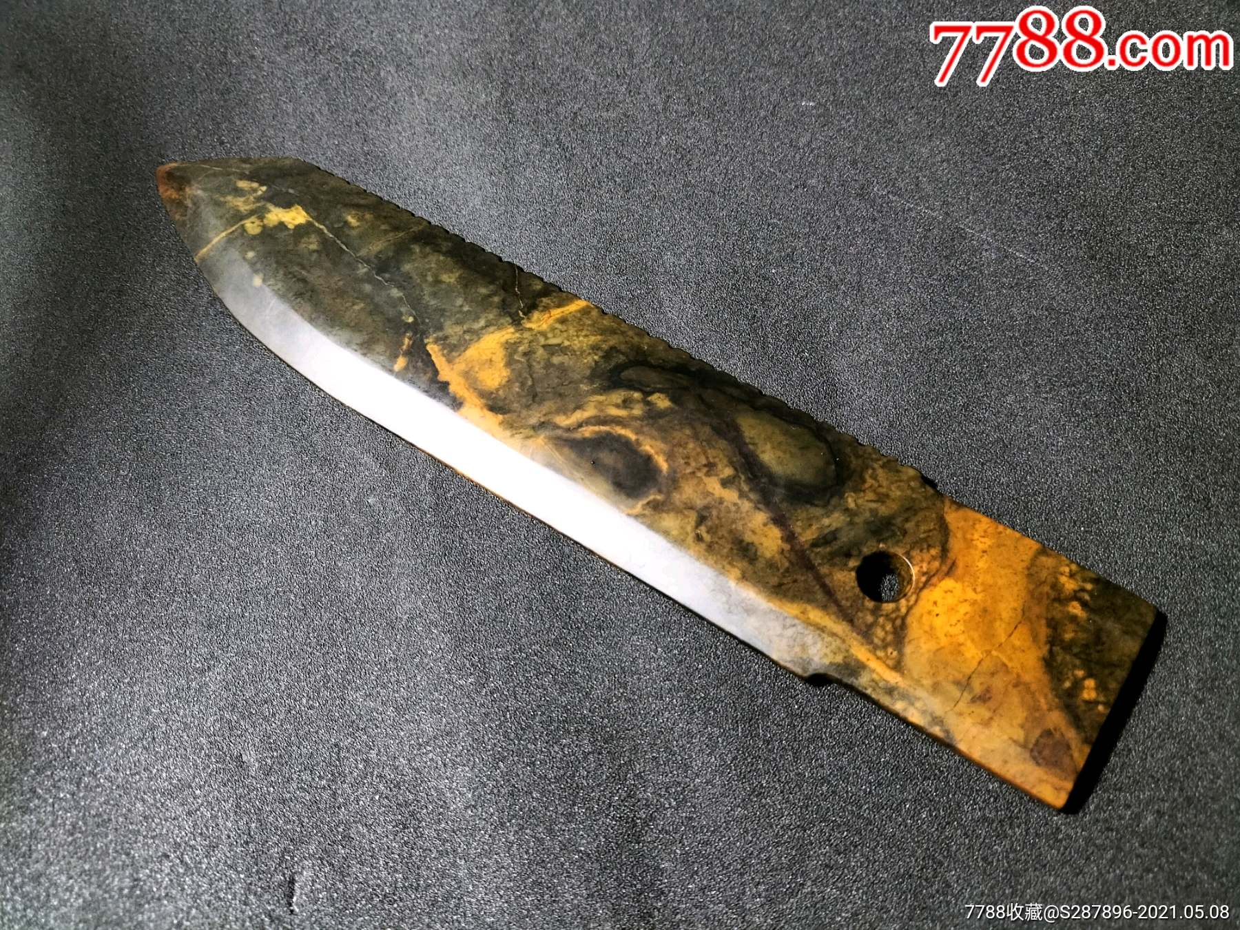 广西红水河文化路越高古玉,玉戈匕刀